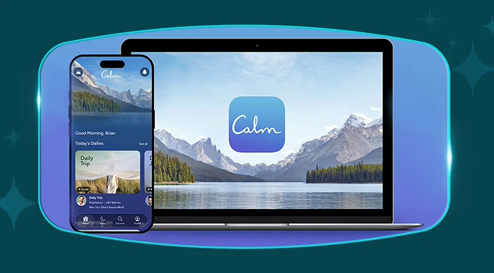 Promotional image for Calm available as a reward with Disney+ Perks.