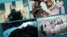 A collage of images from 9/11 Reunited, Summer of Soul, The Rescue, and 30 for 30: The Philly Special
