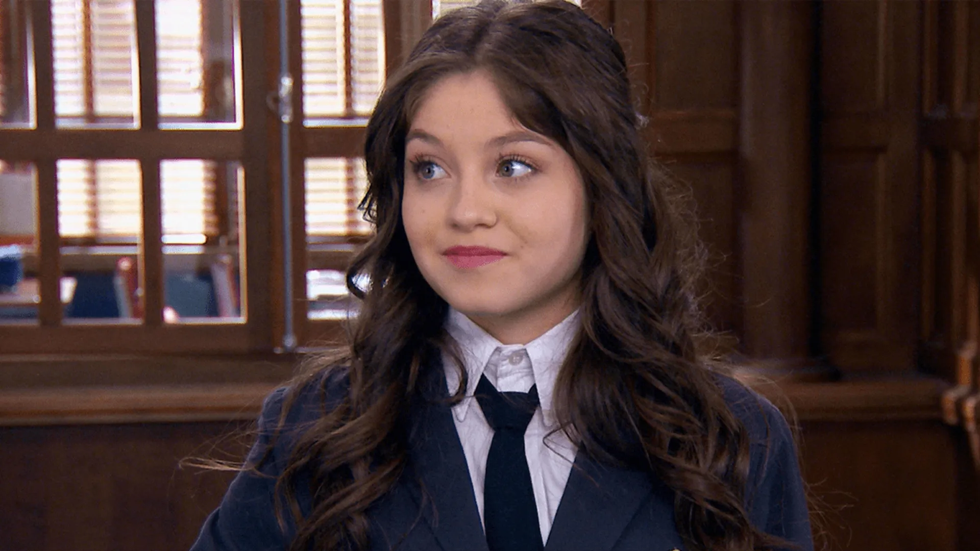 This image features Karol Sevilla, known for her role as Luna Valente in the Disney Channel series Soy Luna.