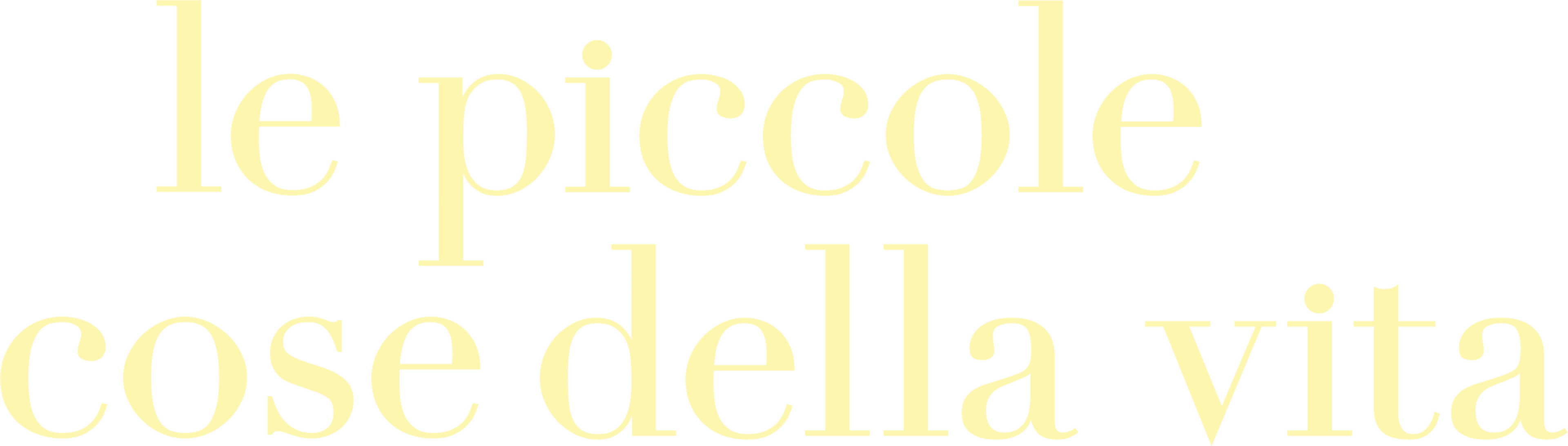 Le piccole cose della vita