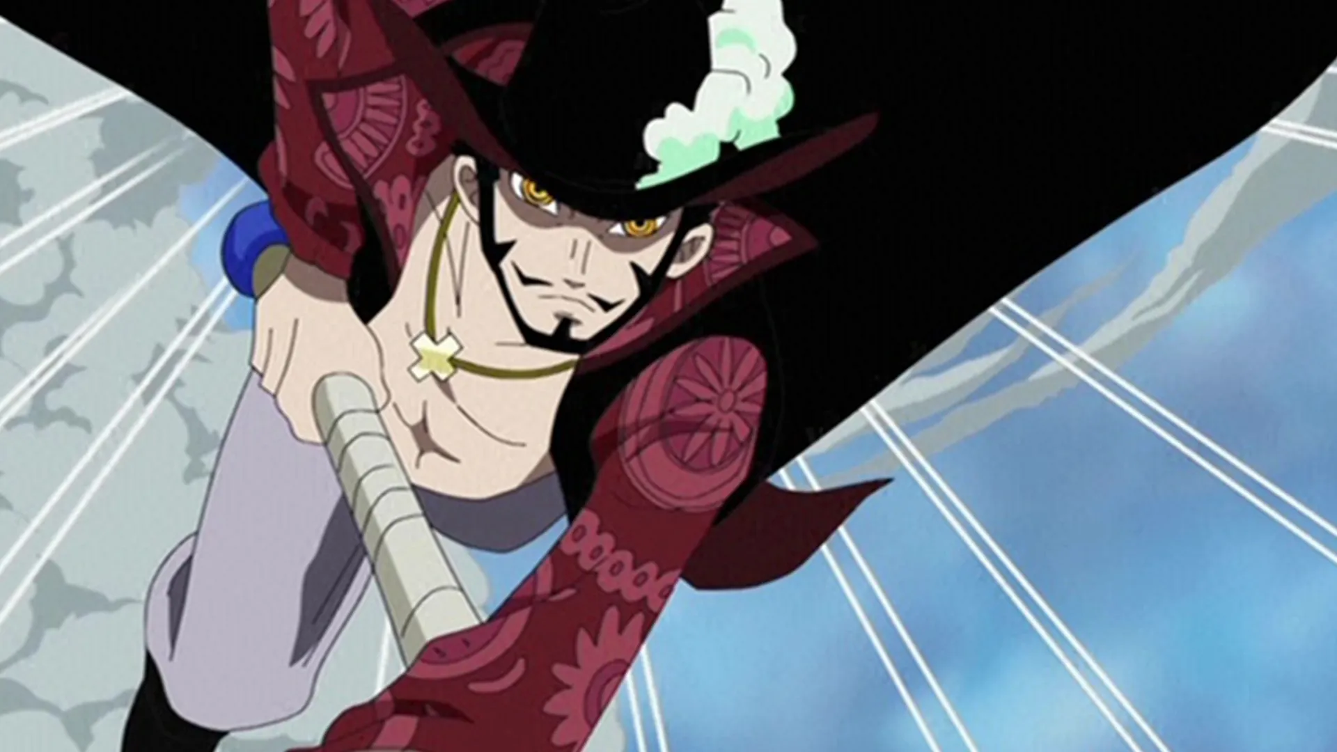 thumbnail - S20:E12 Mihawk, un combattant d’exception. Le Sabre Noir menace Luffy.