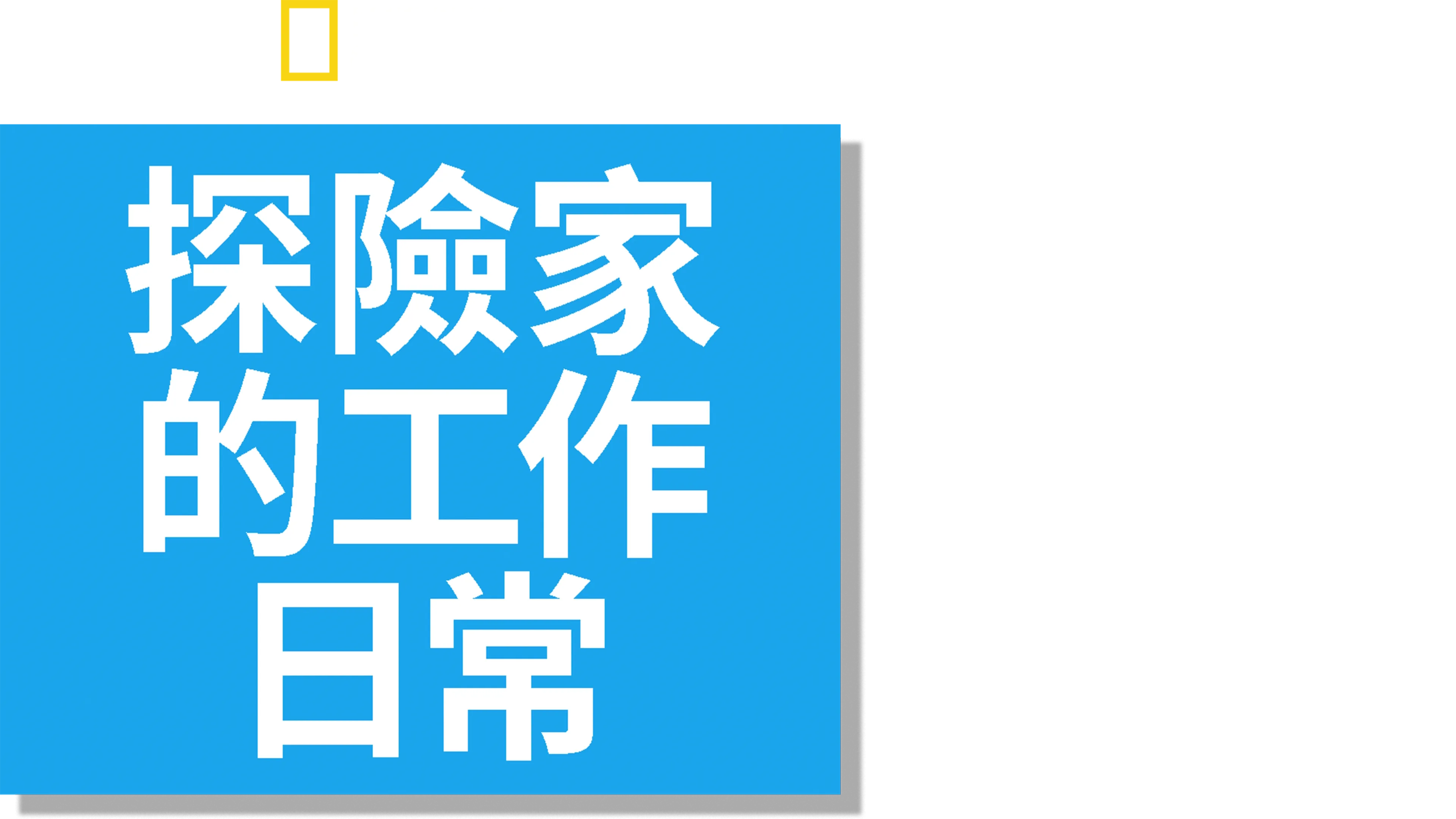 探險家的工作日常