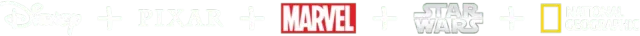 Disney, Pixar, Marvel, Star Wars, National Geographic Logo