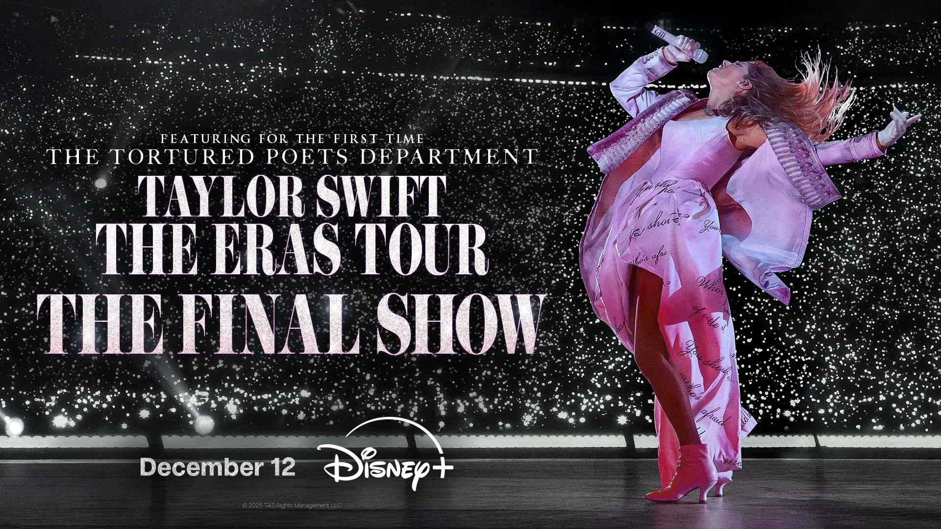 Taylor Swift performing in her final show of The Eras Tour