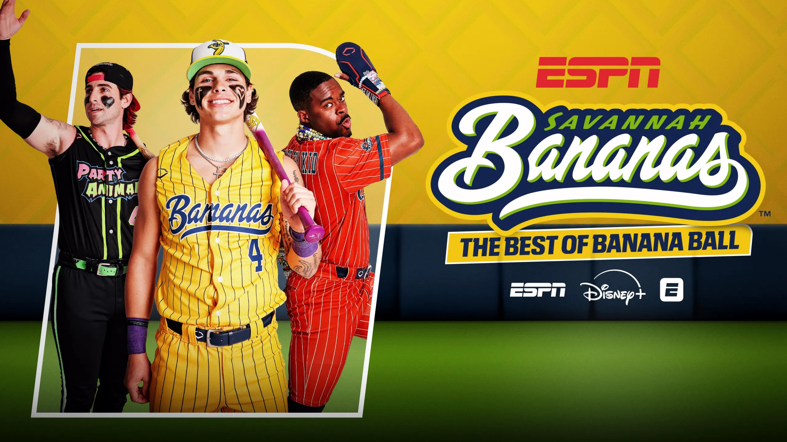 Key art for Banana Ball showing players from three of the teams