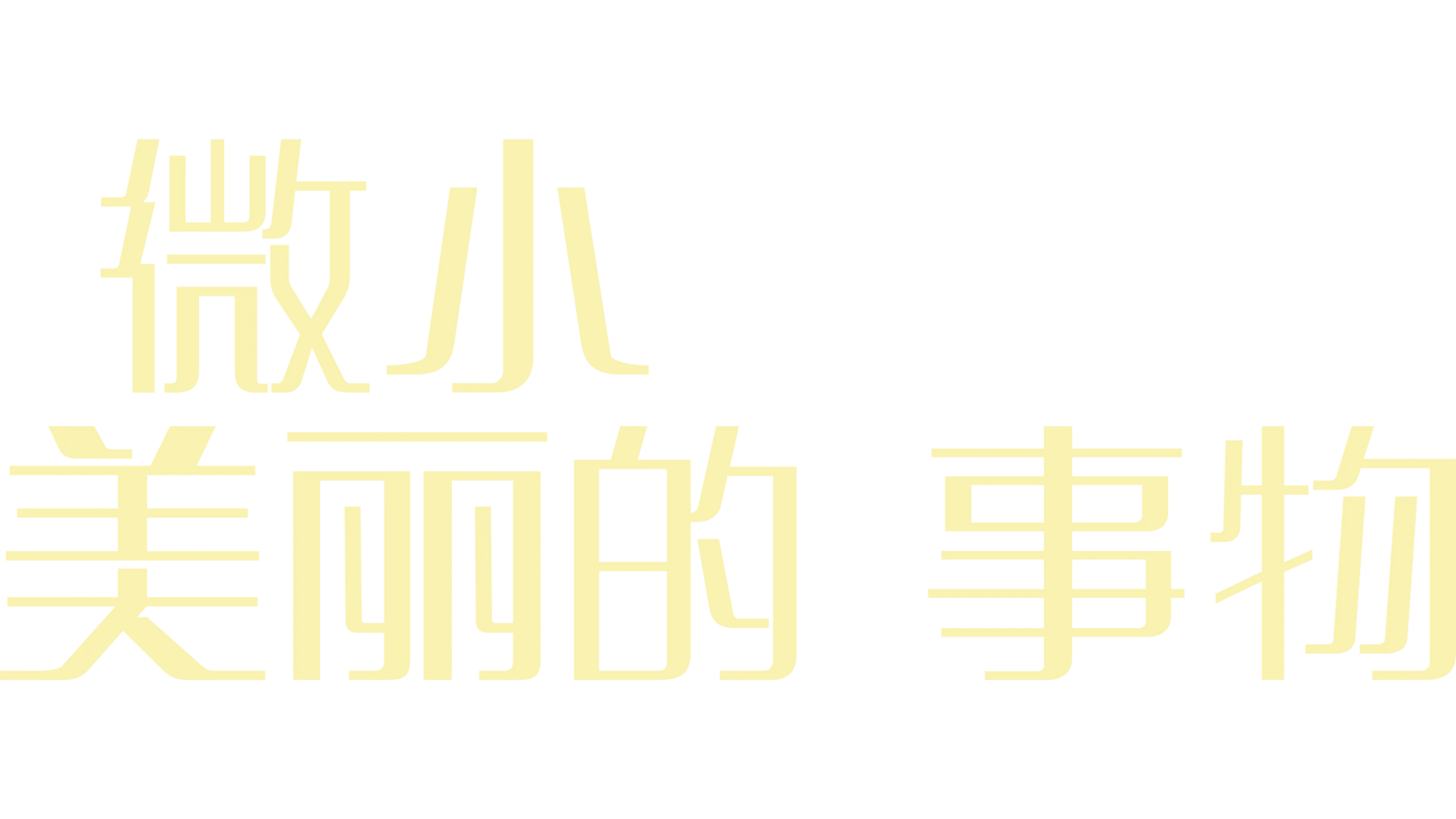 微小美丽的事物