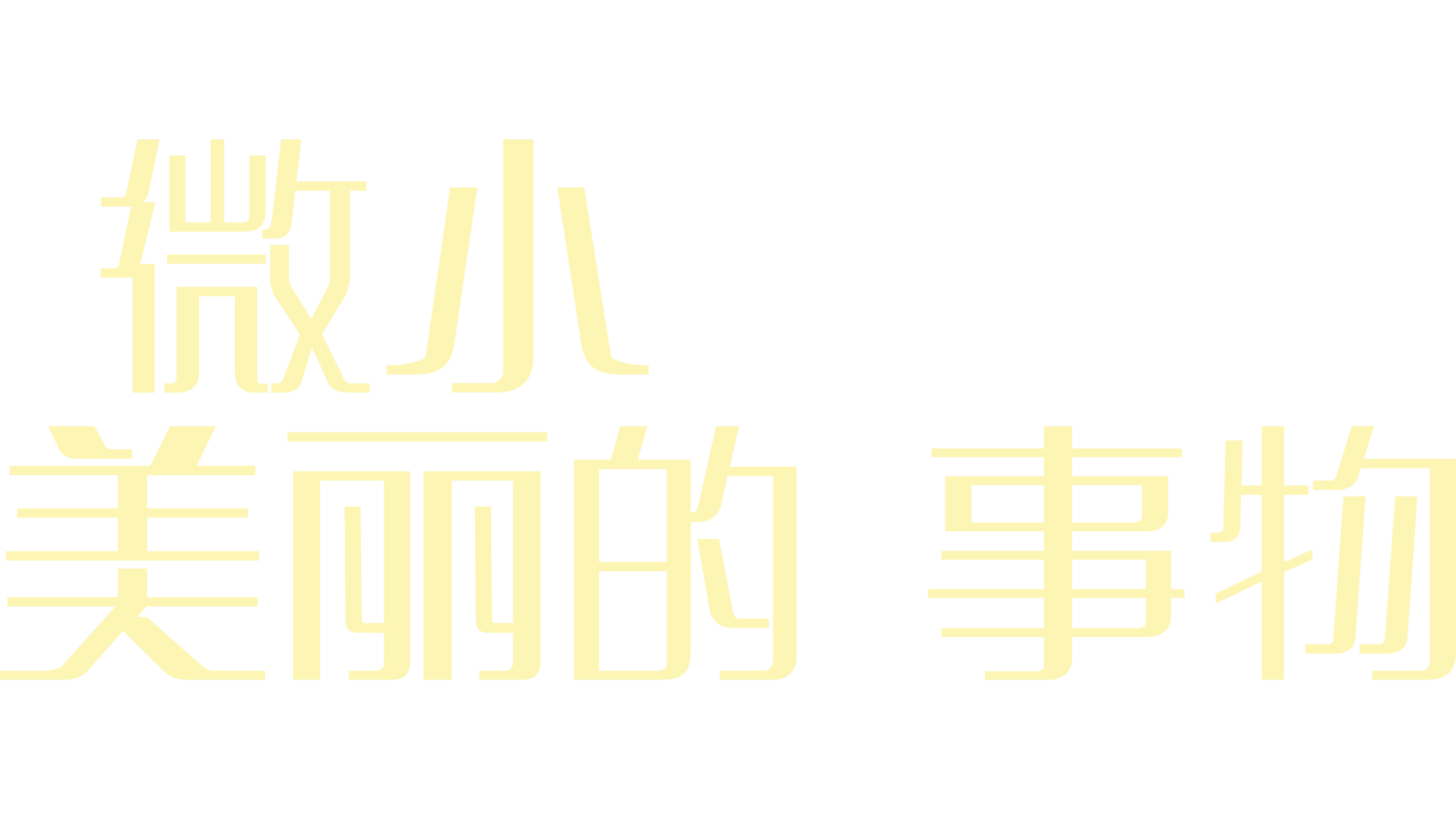 微小美丽的事物