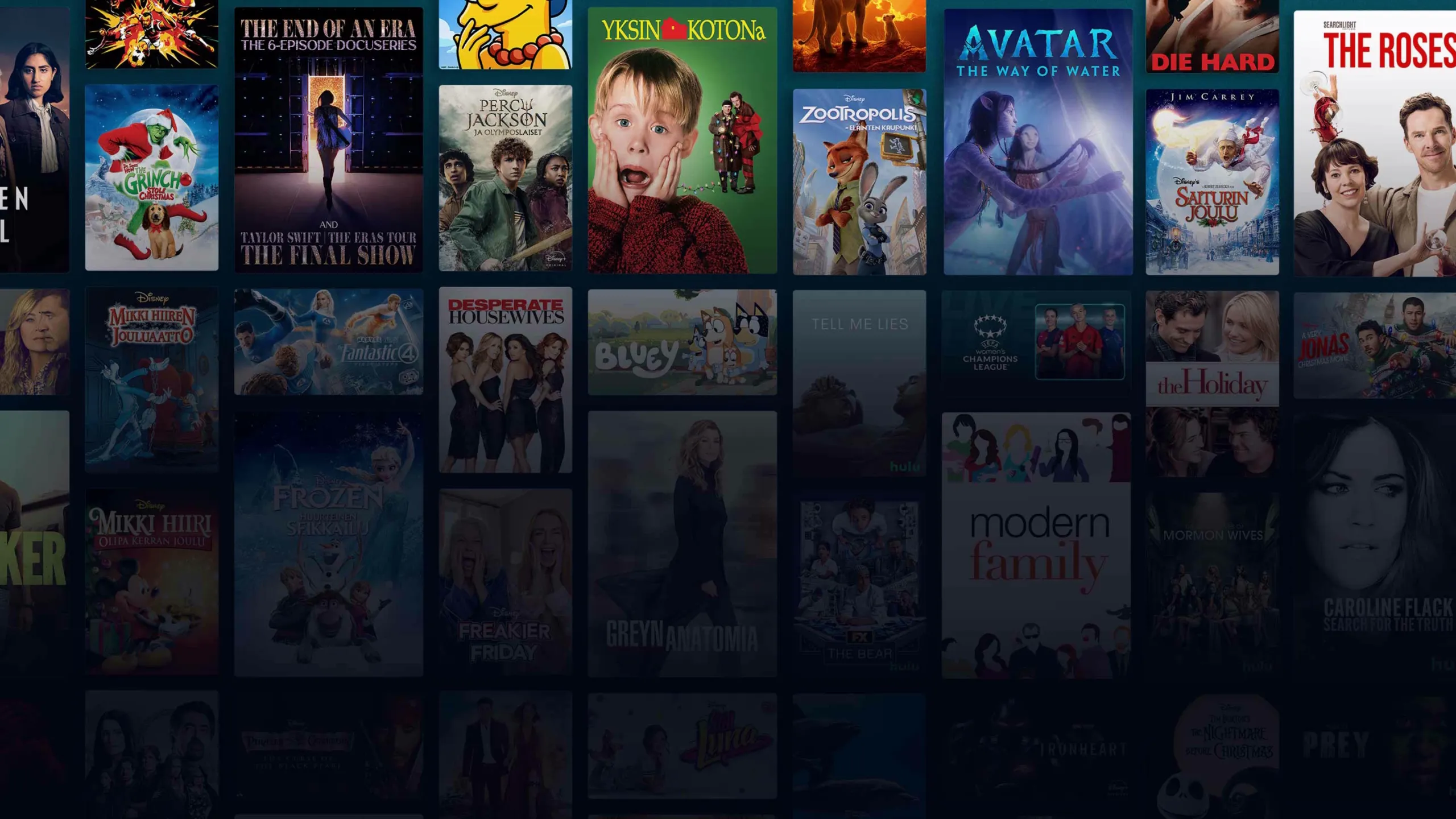 Background image of various Disney+ titles