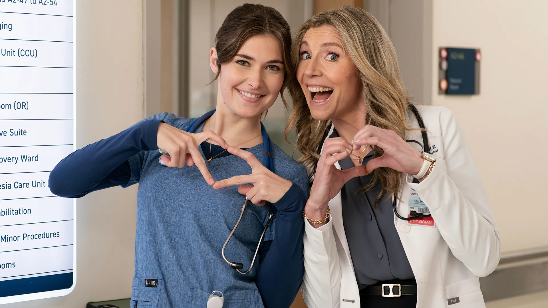 Scrubs Season 1 BTS Image 7 | Ava Bunn and Sarah Chalke