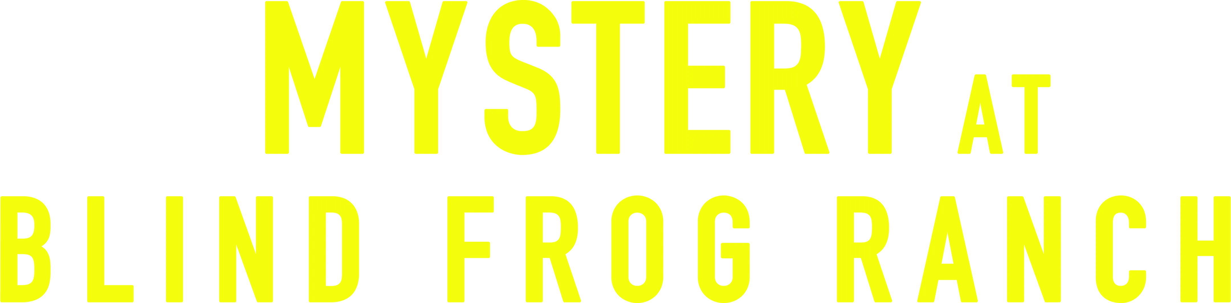 Mystery at Blind Frog Ranch
