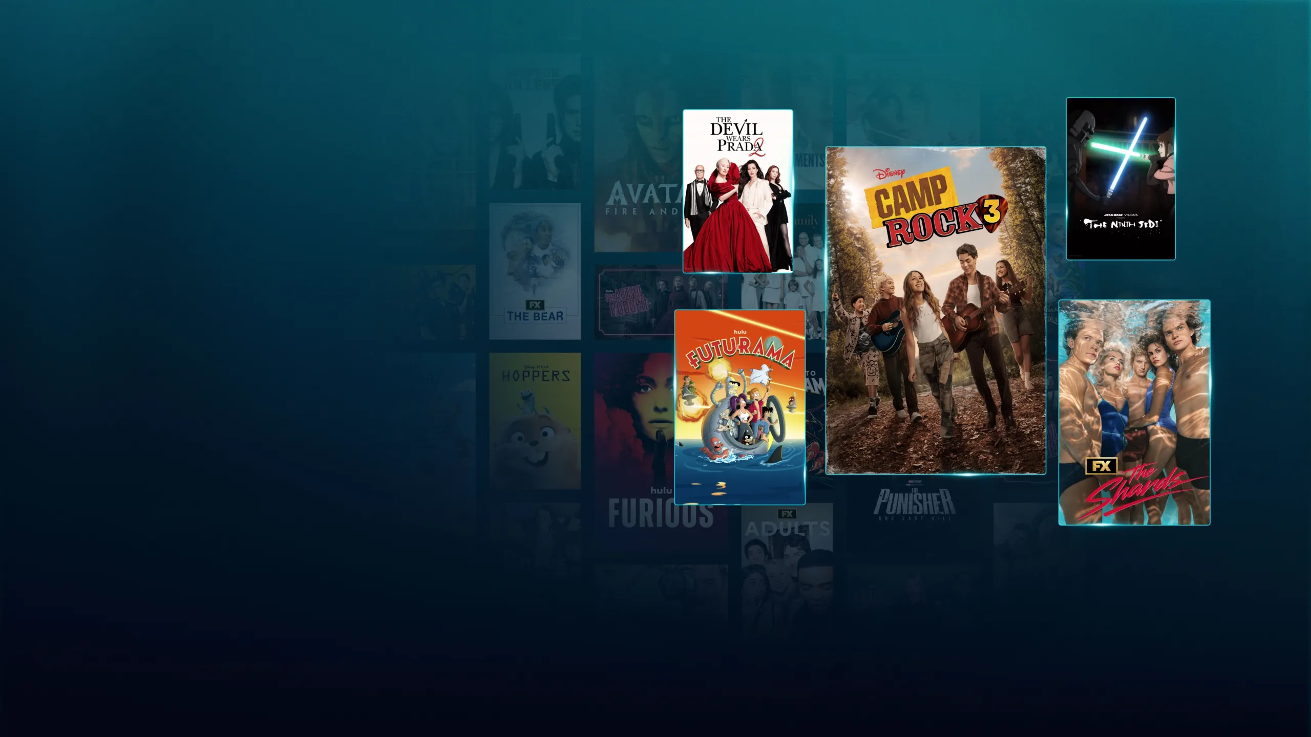 Background image of various Disney+ titles