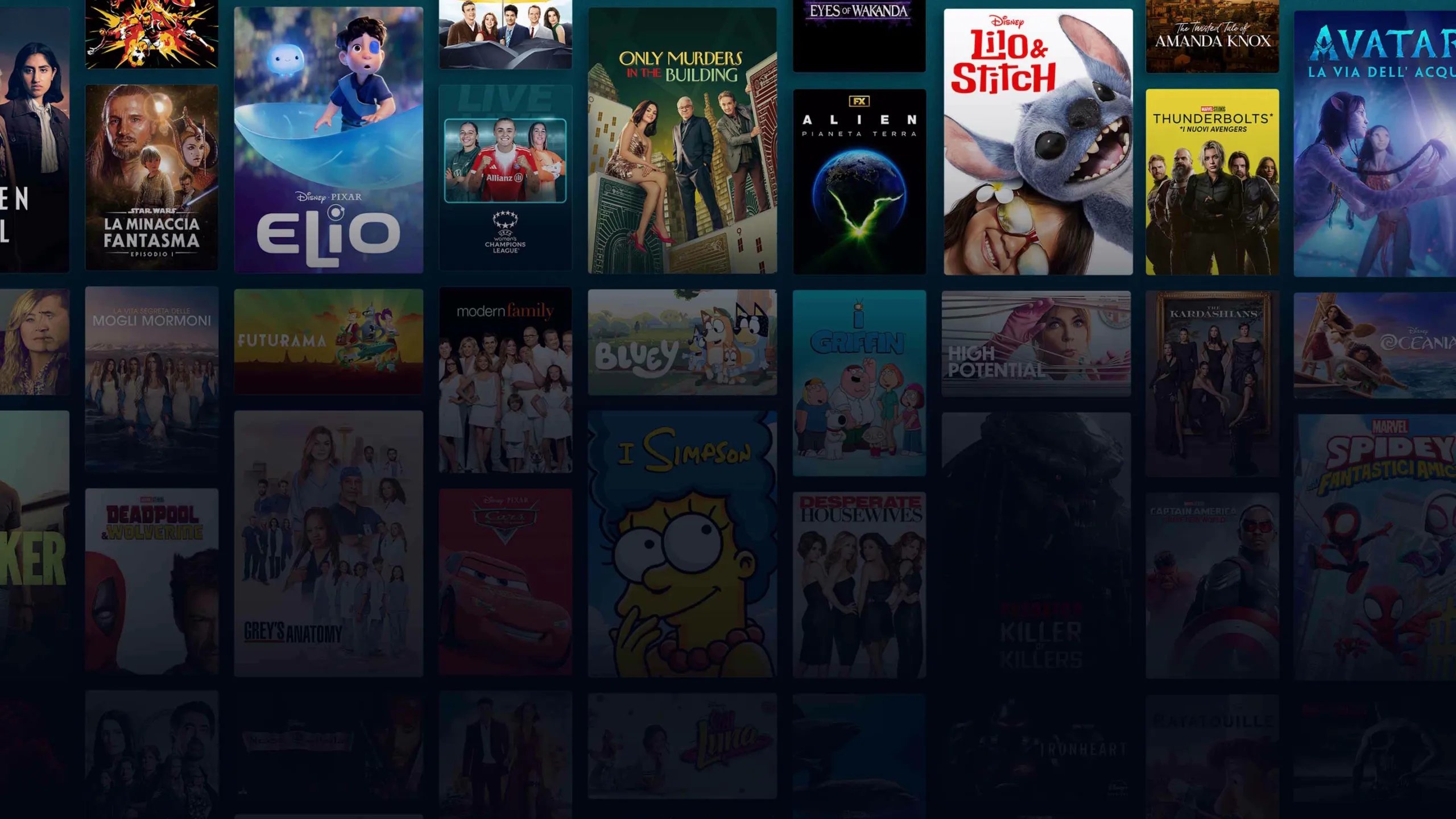 Background image of various Disney+ titles