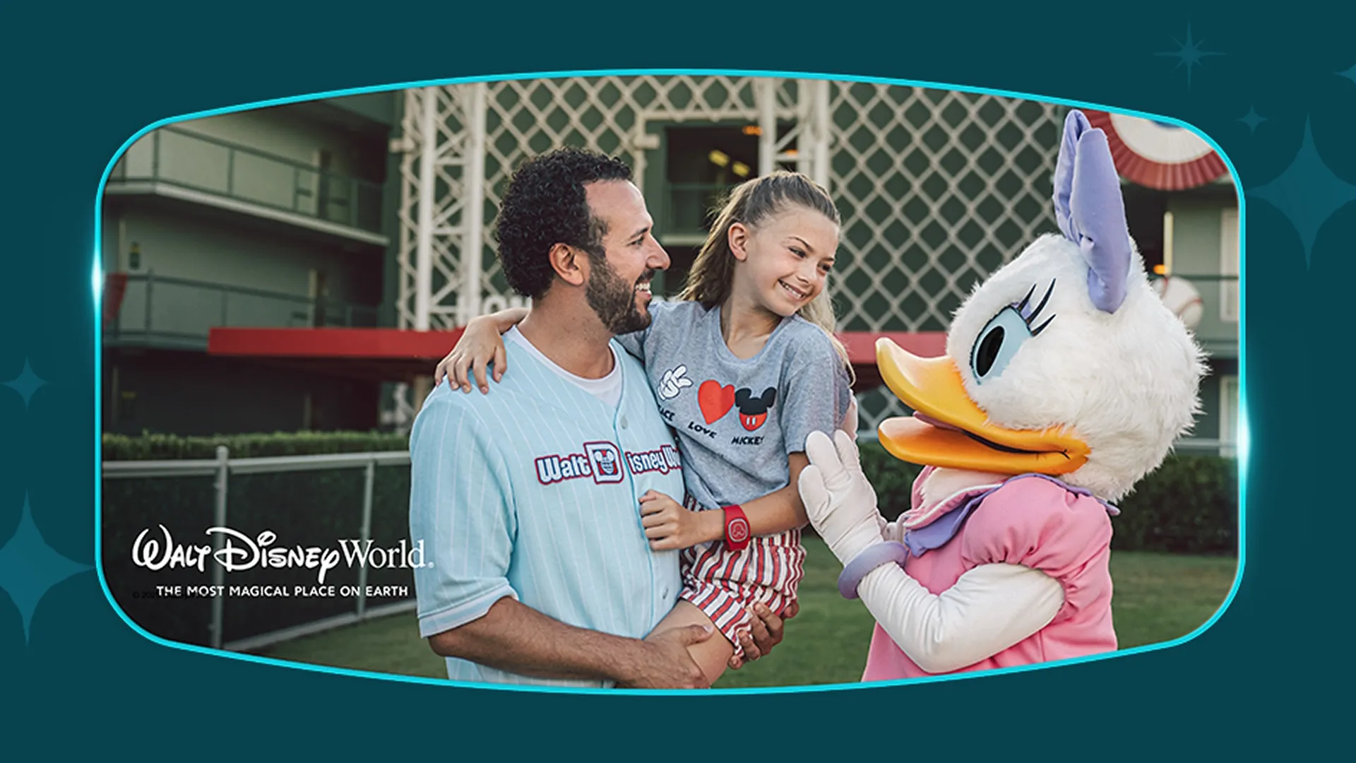Chip 'N' Dale mascots posing together, text reads Walt Disney World, the most magical place on Earth