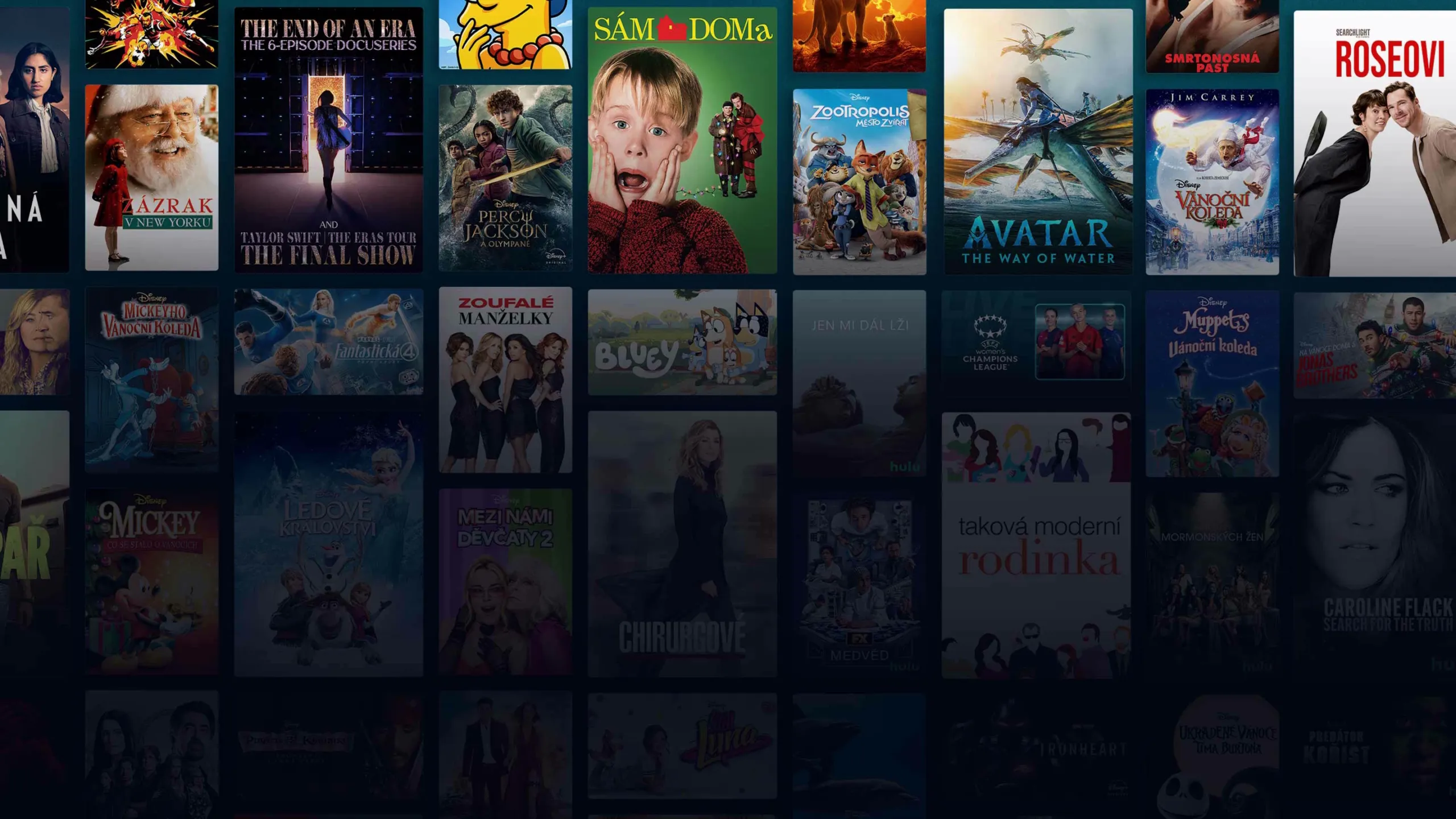 Background image of various Disney+ titles