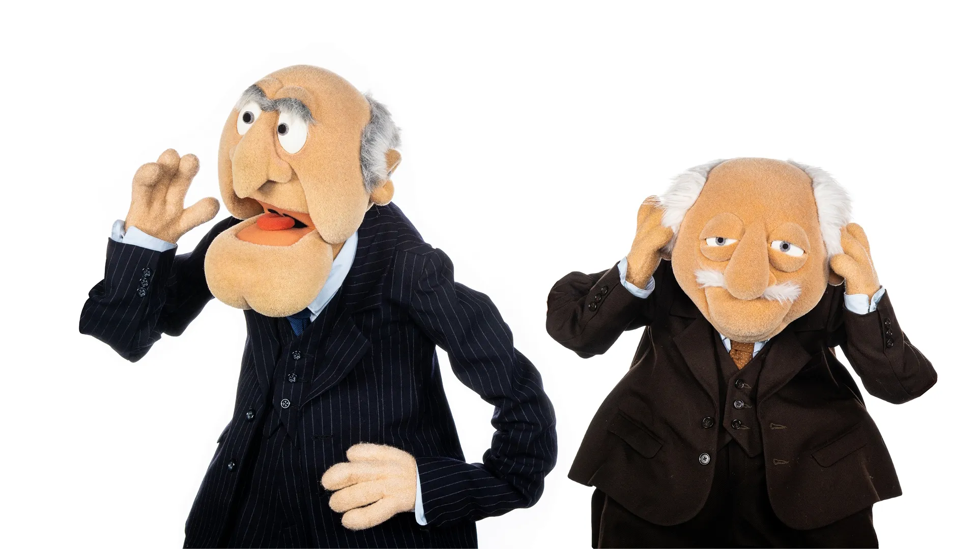 Statler and Waldorf on a white background