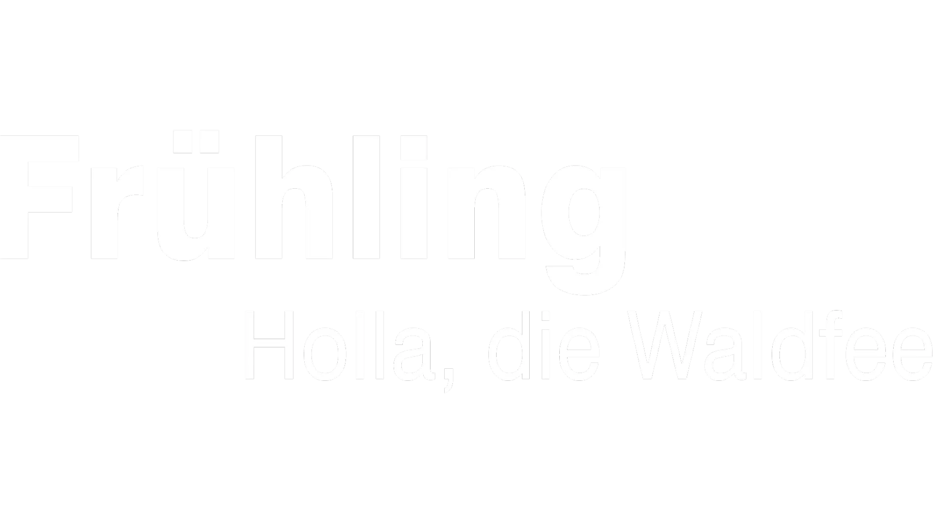 Frühling - Holla, die Waldfee