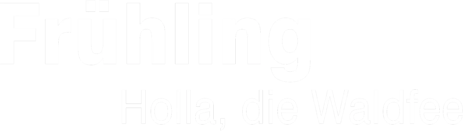 Frühling - Holla, die Waldfee