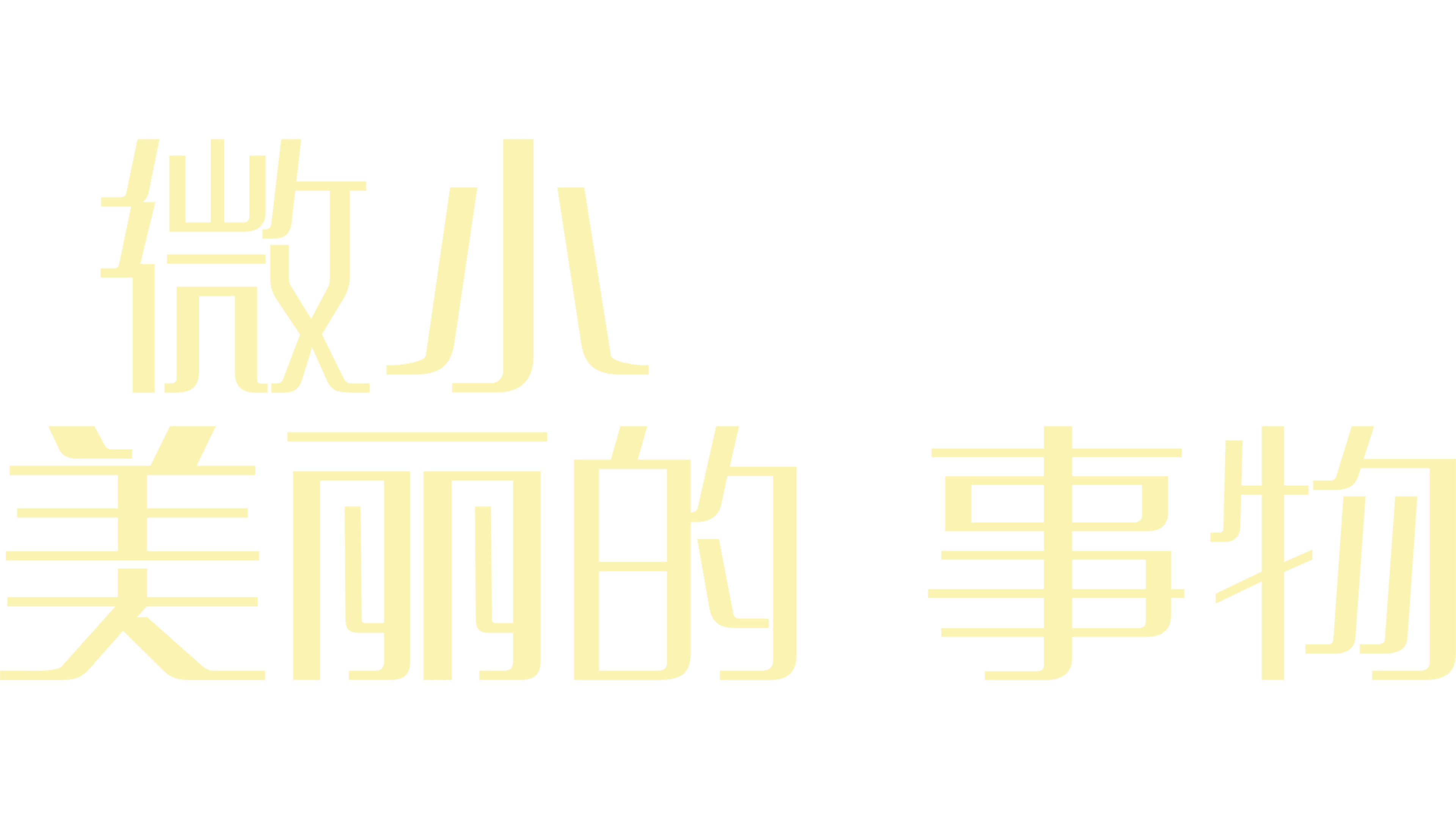 微小美丽的事物