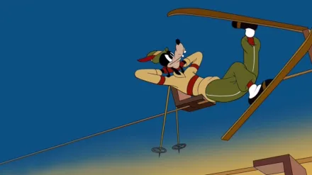 Långben åker skidor