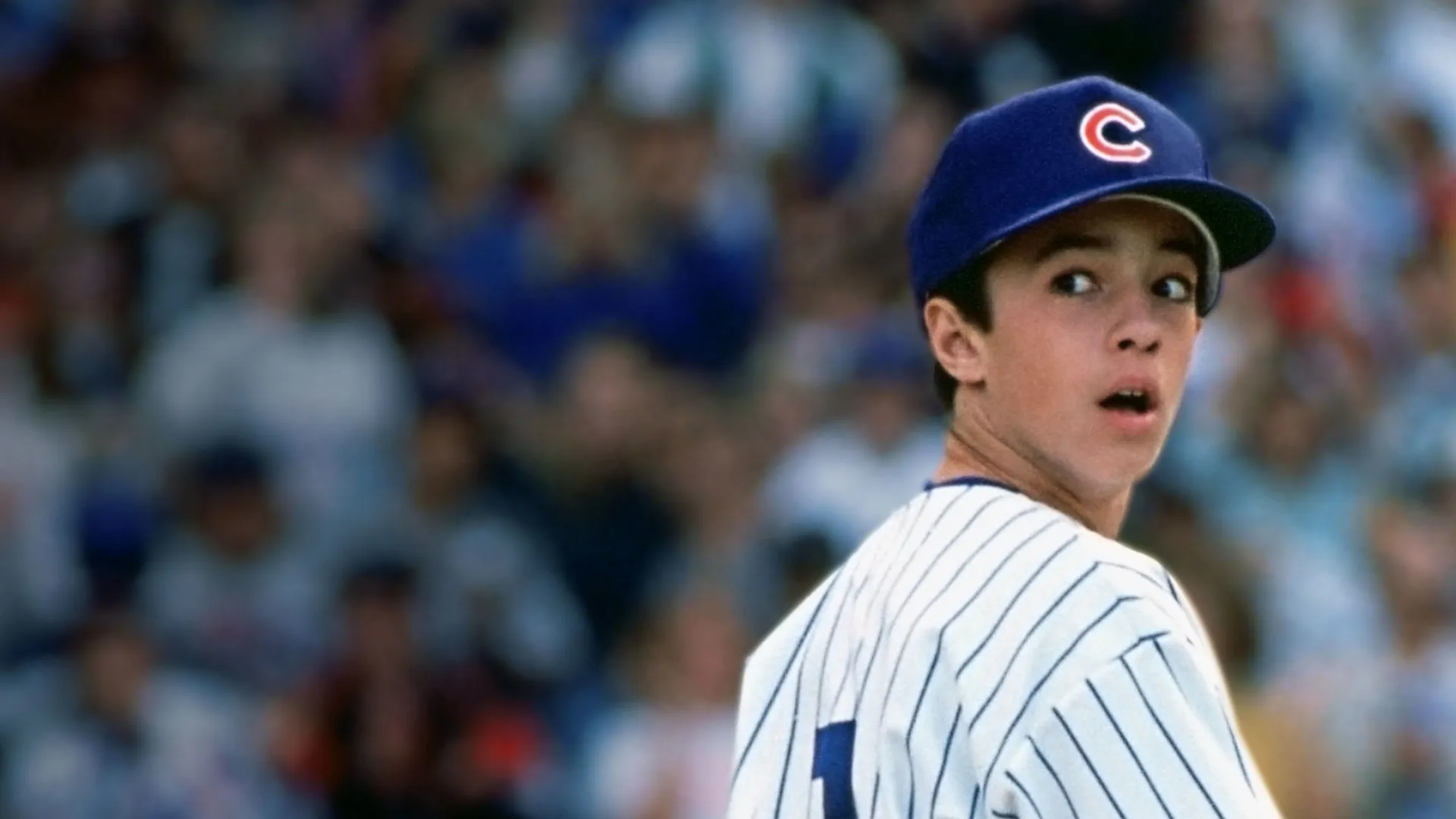 Henry Rowengartner (Thomas Ian Nicholas) playing for the Chicago Cubs in the 1993 sports-comedy movie Rookie of the Year.