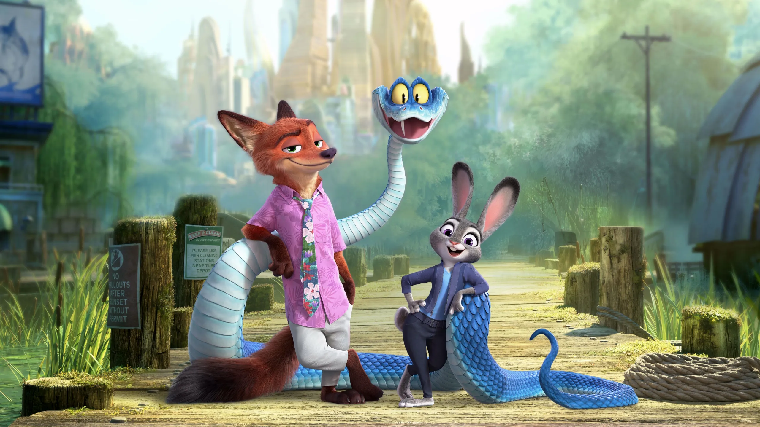 Nick Wilde, Gary De'Snake, Judy Hopps, Zootopia 2, Disney+