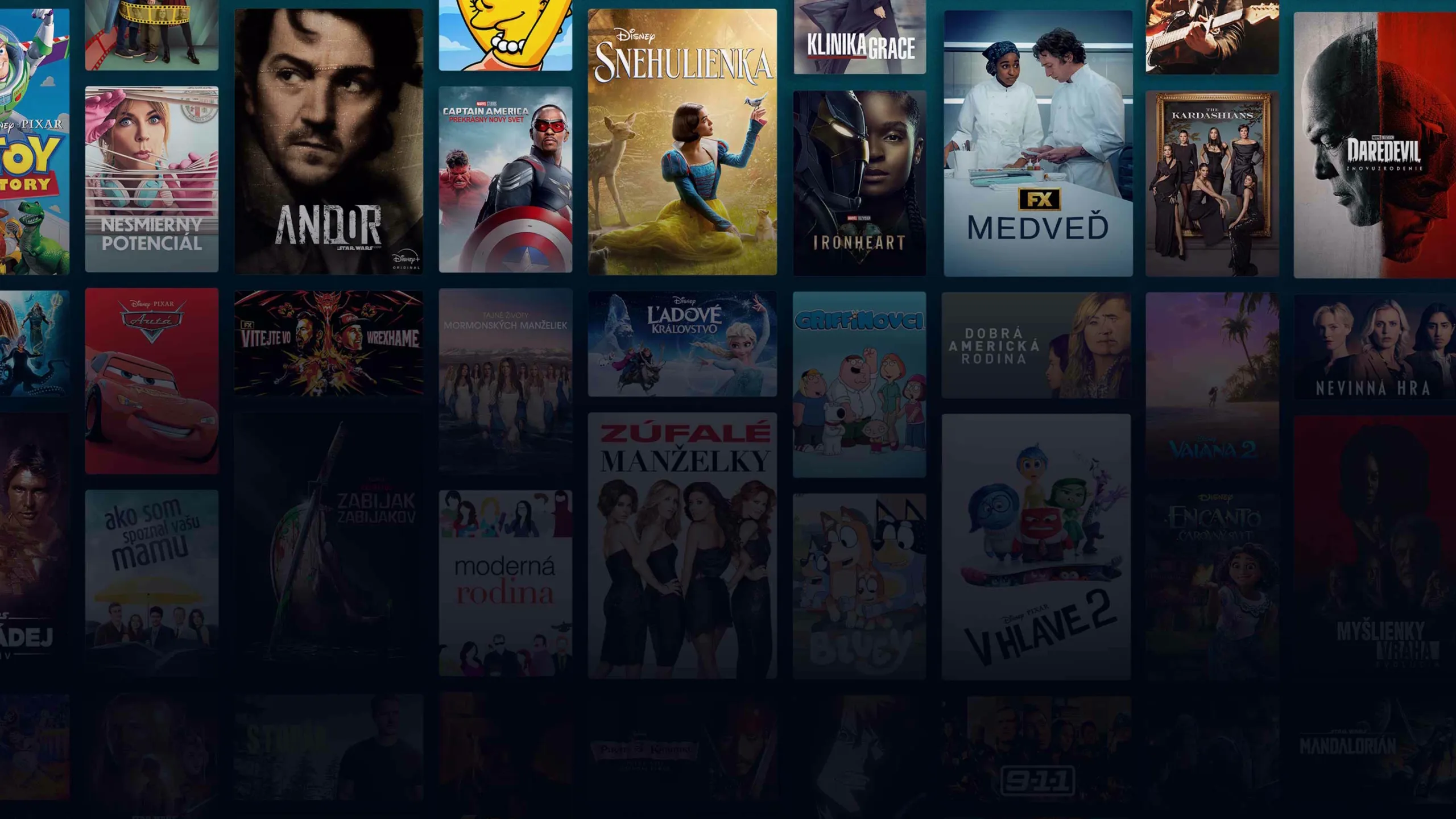 Background image of various Disney+ titles