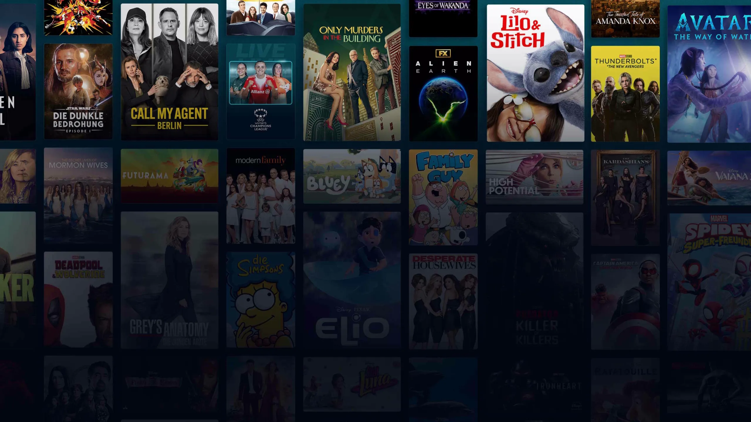 Background image of various Disney+ titles