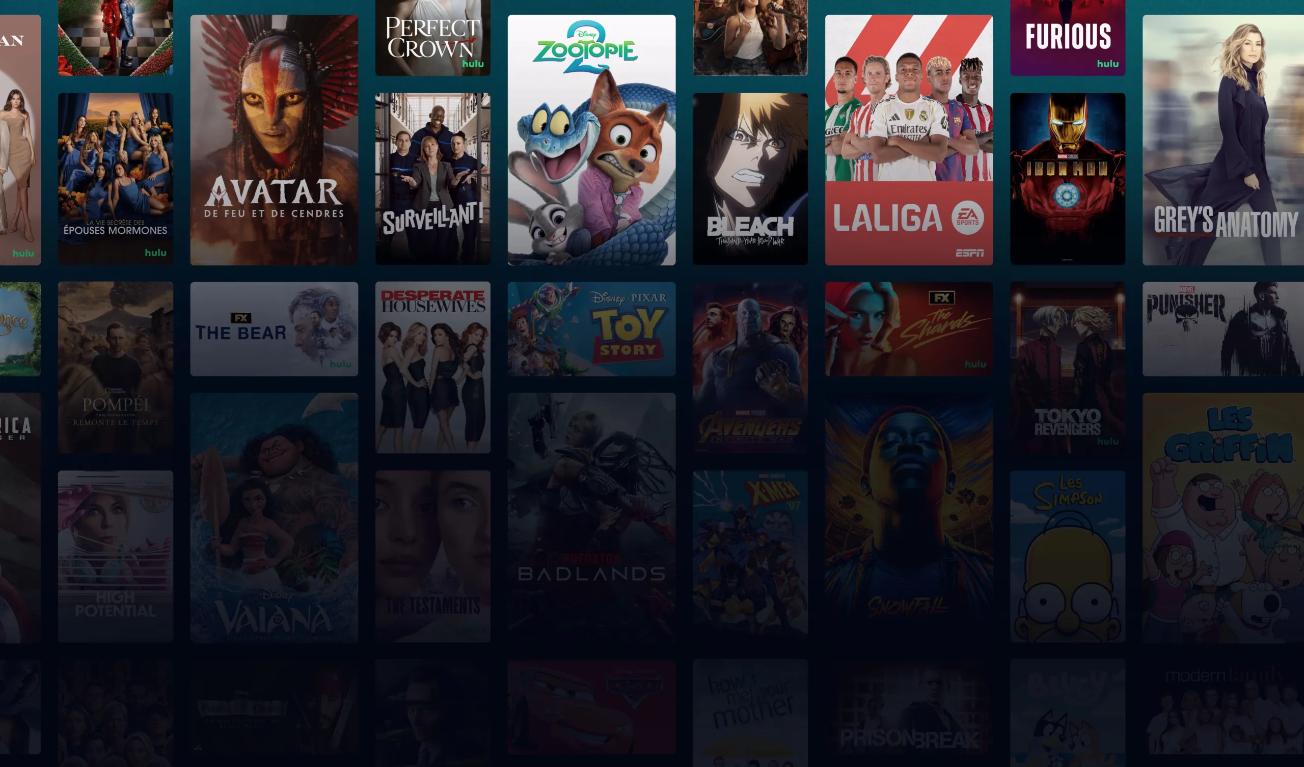 Background image of various Disney+ titles