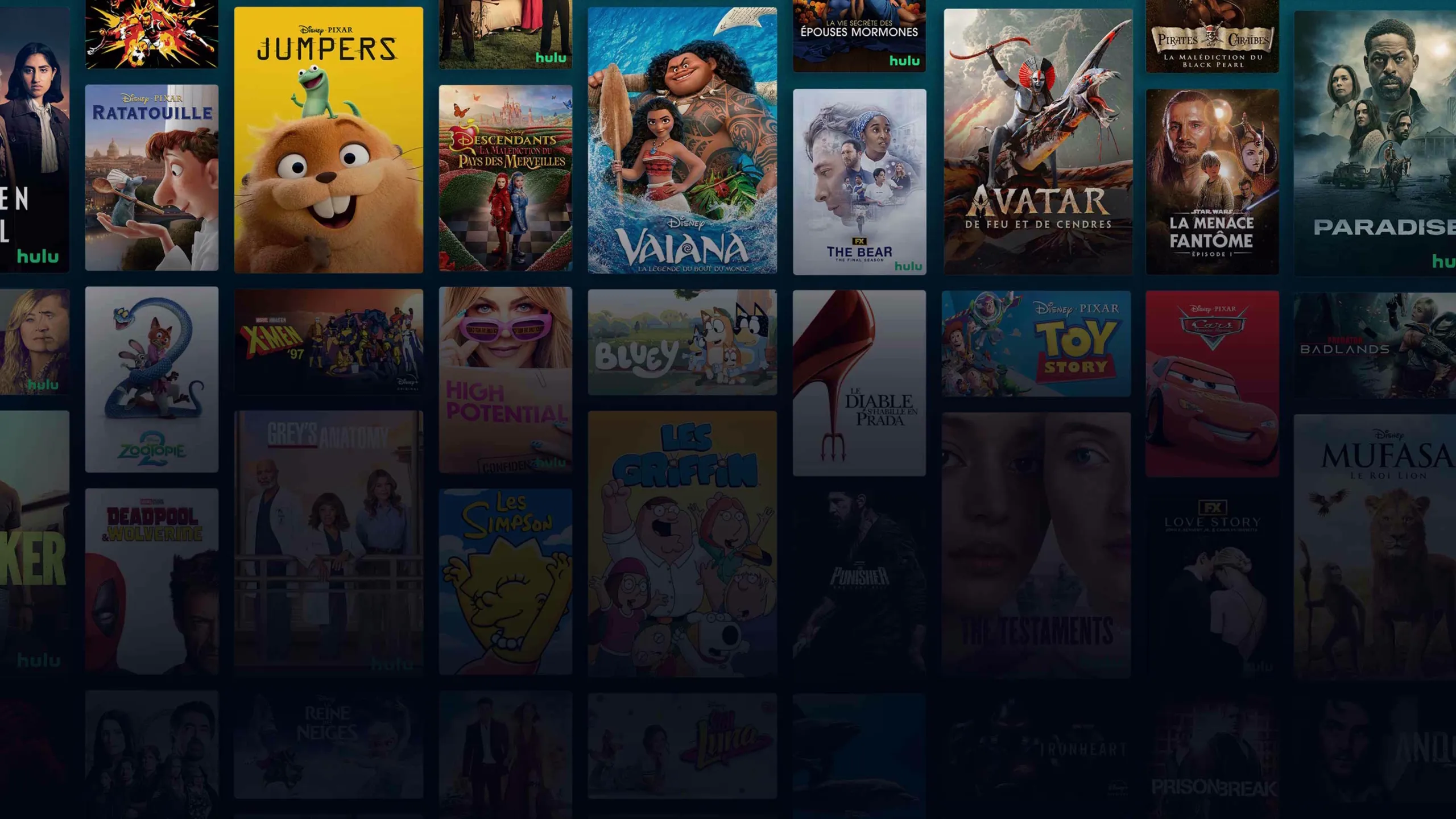 Background image of various Disney+ titles