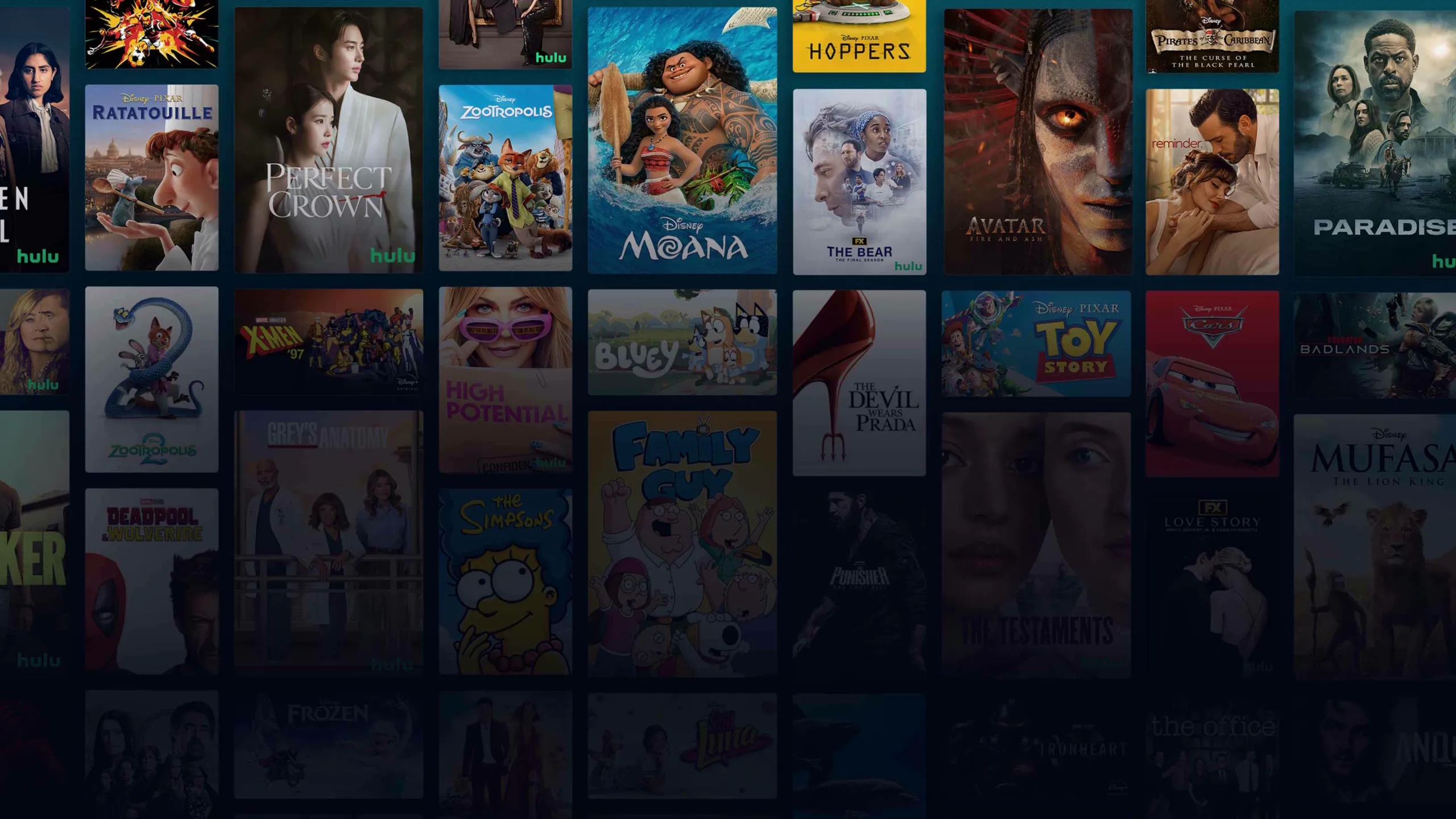 Background image of various Disney+ titles