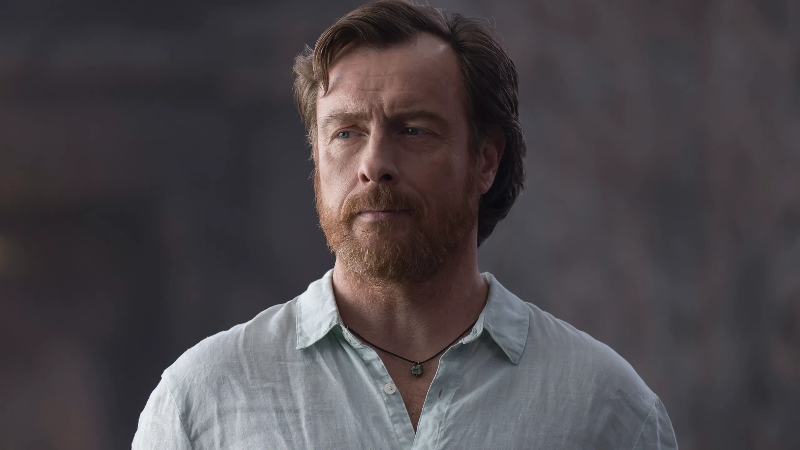 Toby Stephens as Poseidon in the Disney+ series Percy Jackson and the Olympians. 