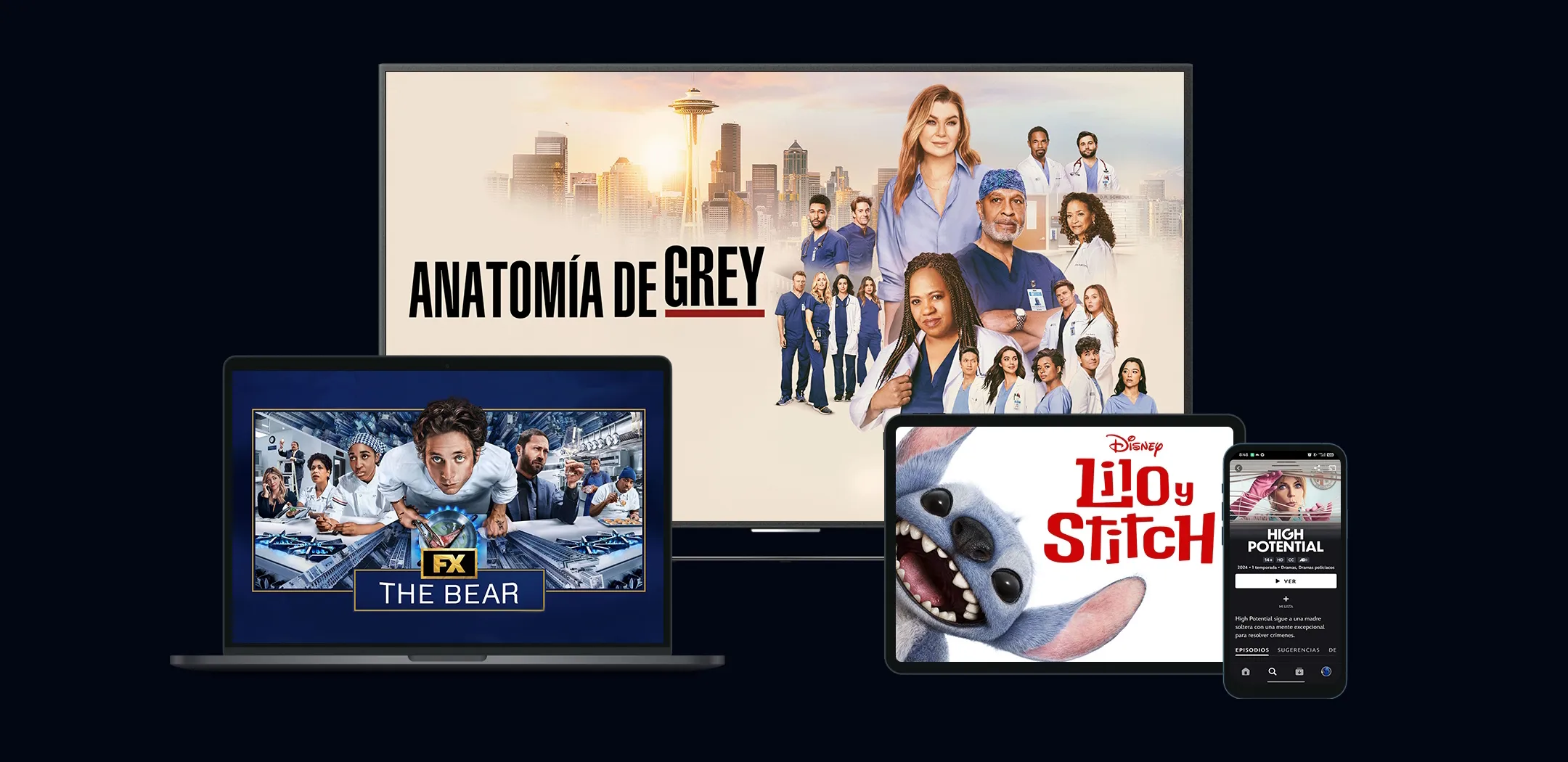 Series de Disney+ en distintos dispositivos