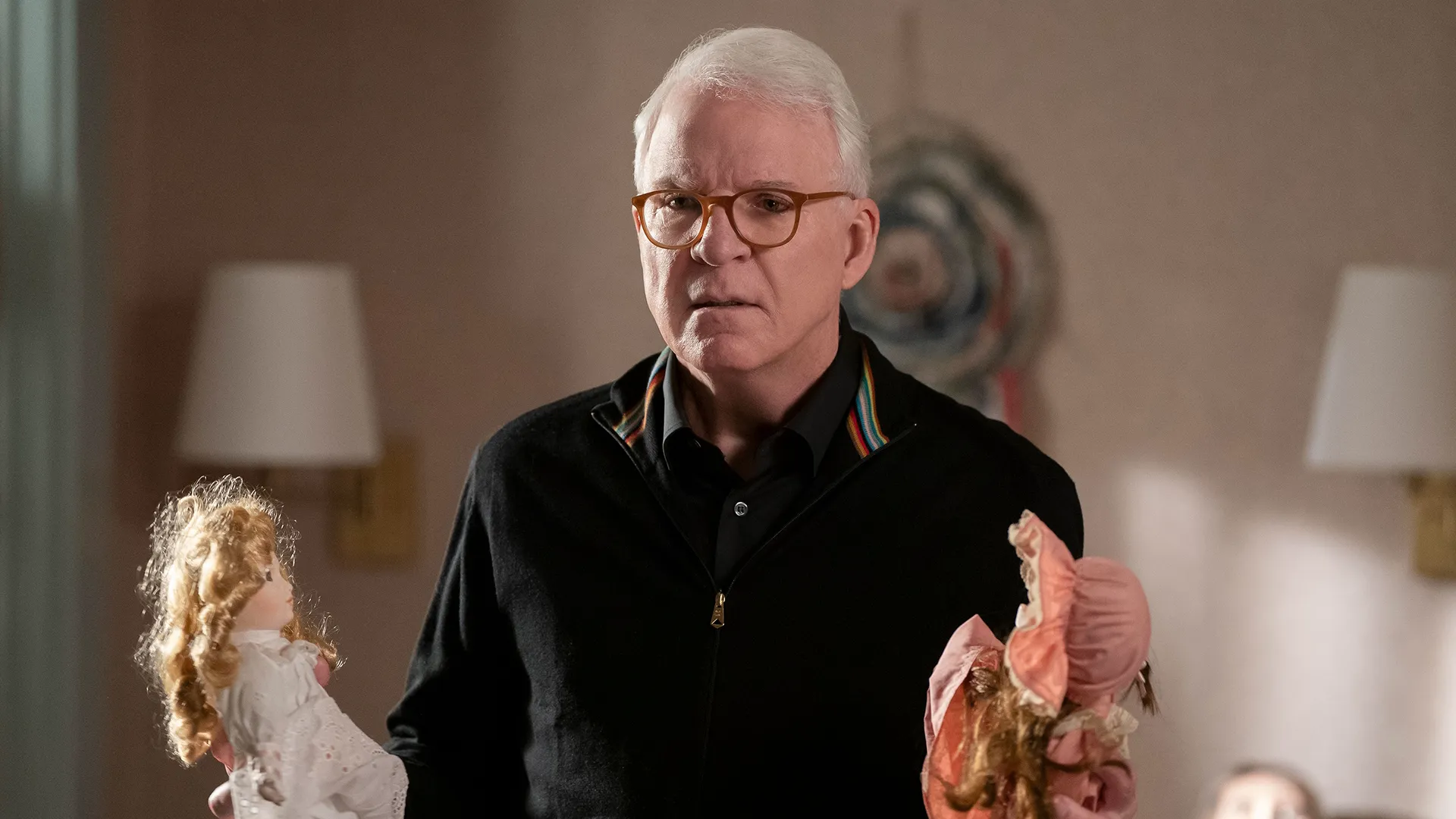 A close up of Charles-Haden (Steve Martin) in Only Murders in the Building