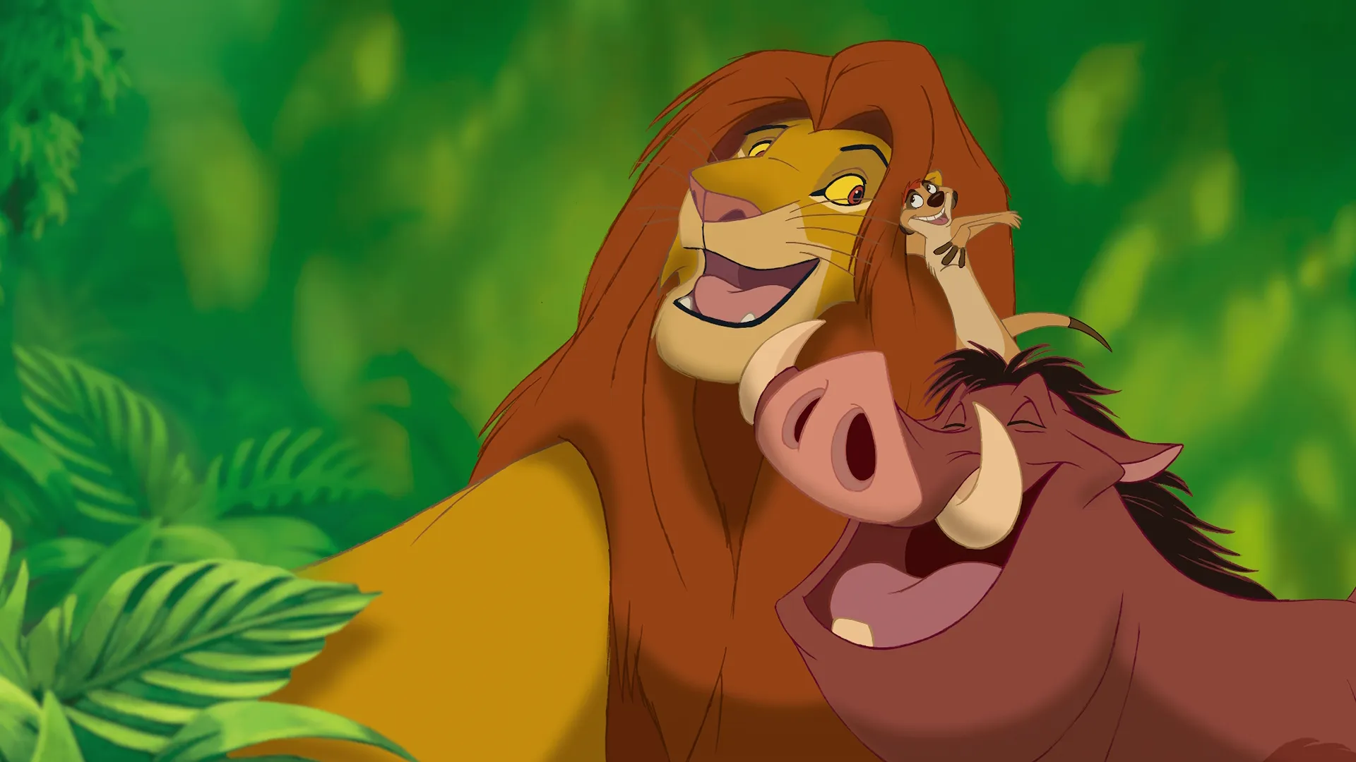 Simba, Timon, and Pumbaa in The Lion King (1994)
