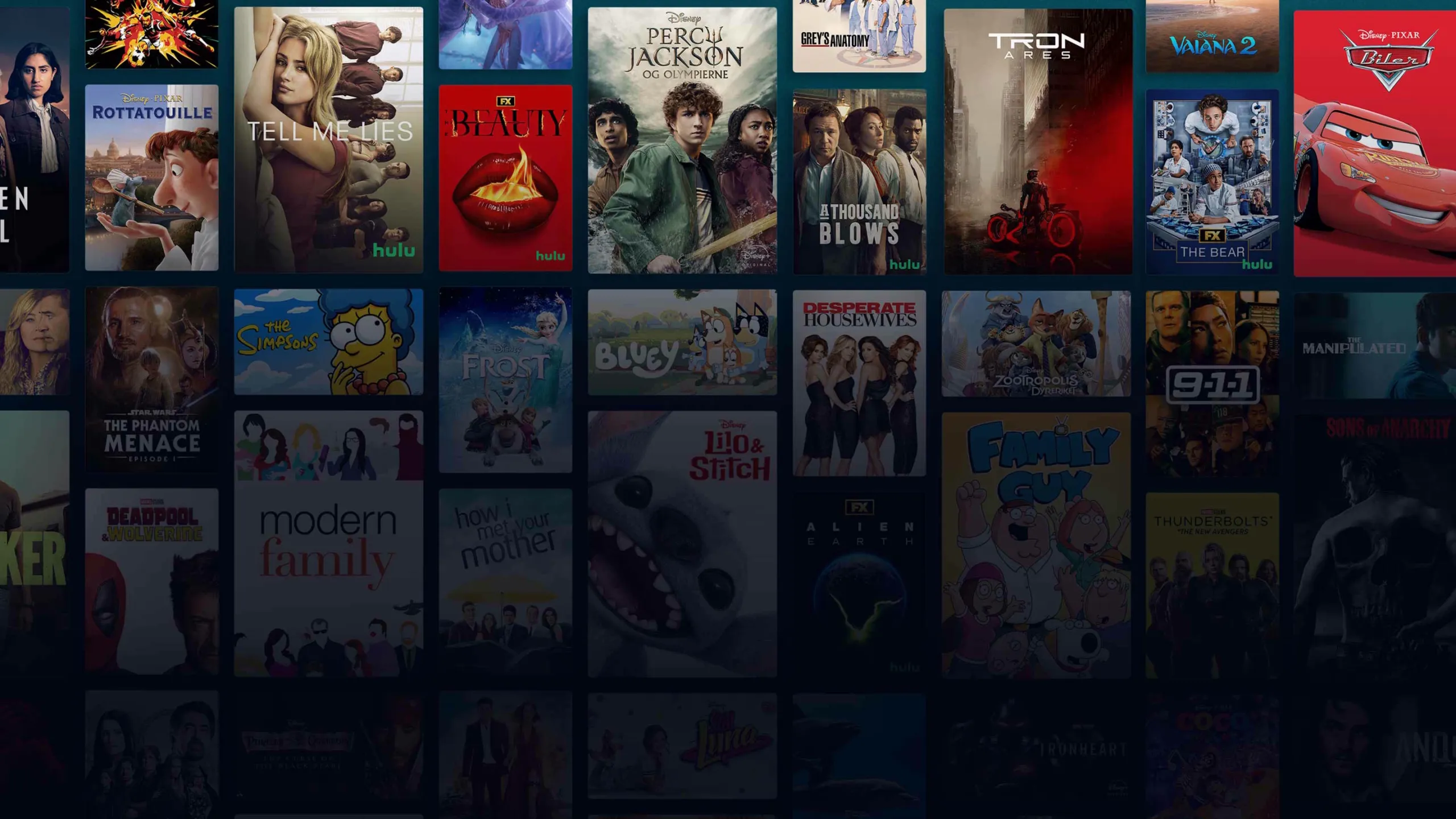 Background image of various Disney+ titles