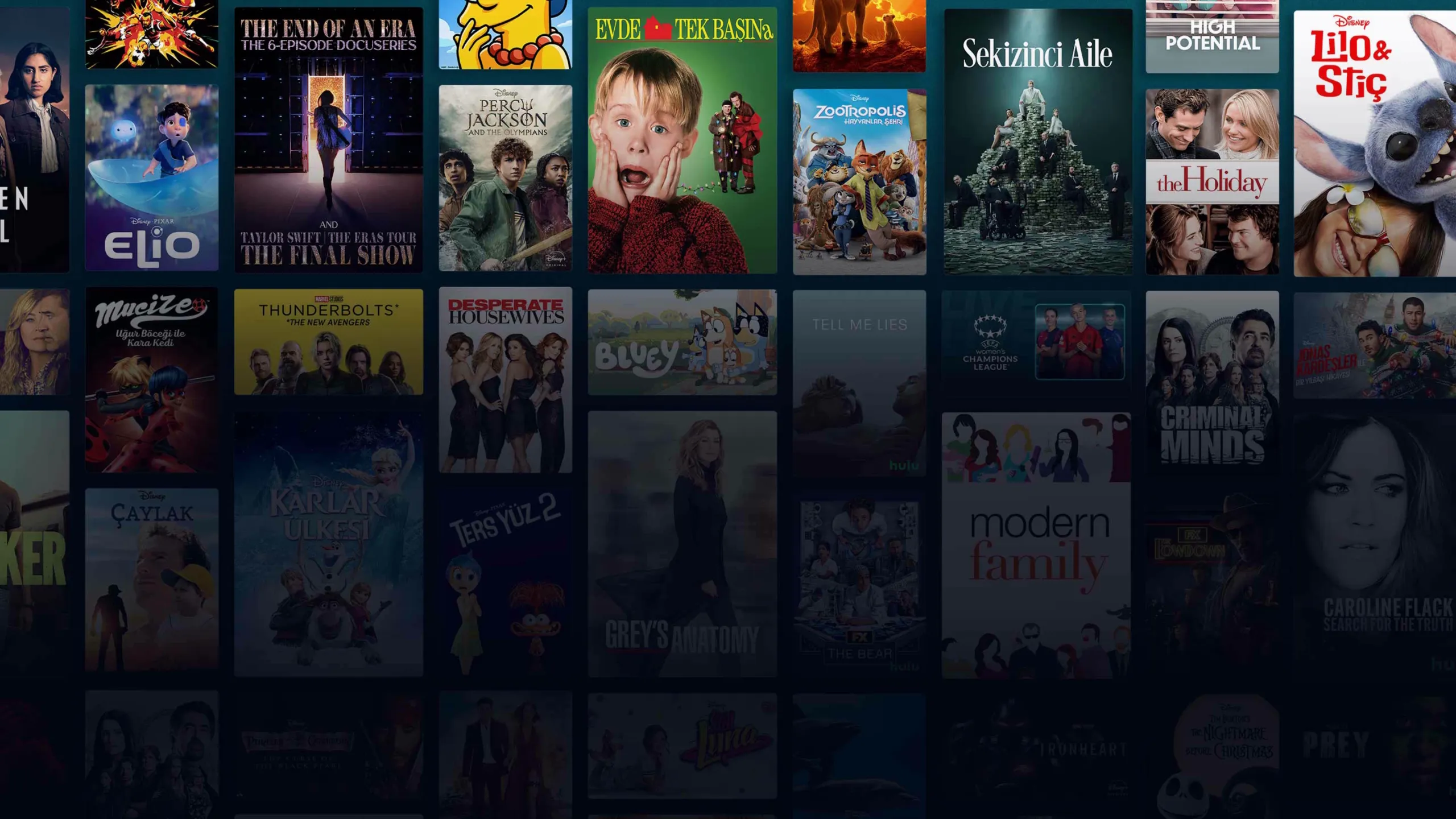 Background image of various Disney+ titles