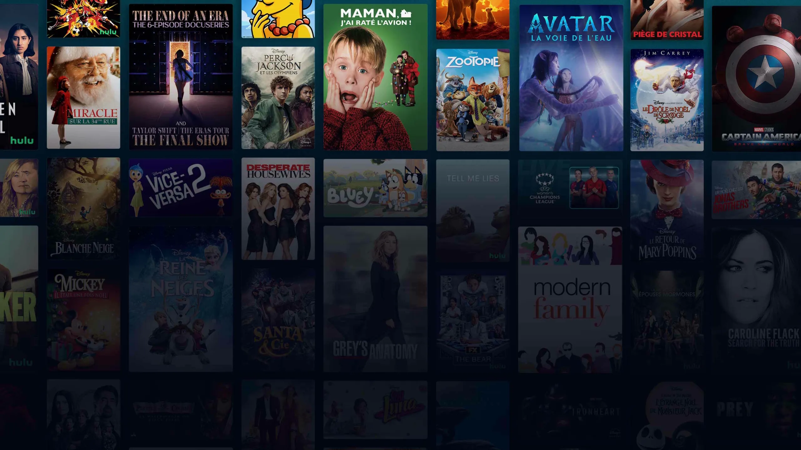 Background image of various Disney+ titles