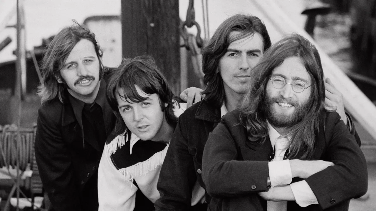 Promotional image for Beatles Anthology, a new documentary coming to disney plus