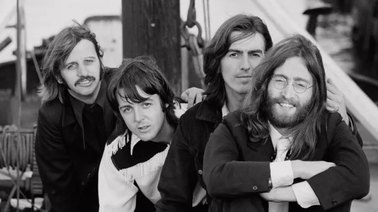 Promotional image for Beatles Anthology, a new documentary coming to disney plus