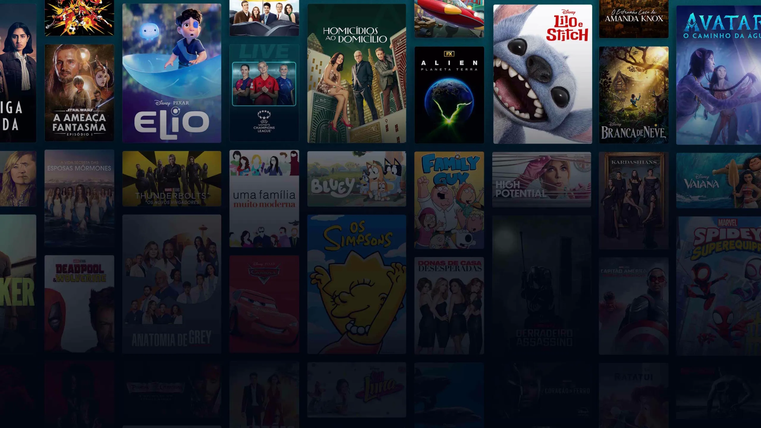 Background image of various Disney+ titles