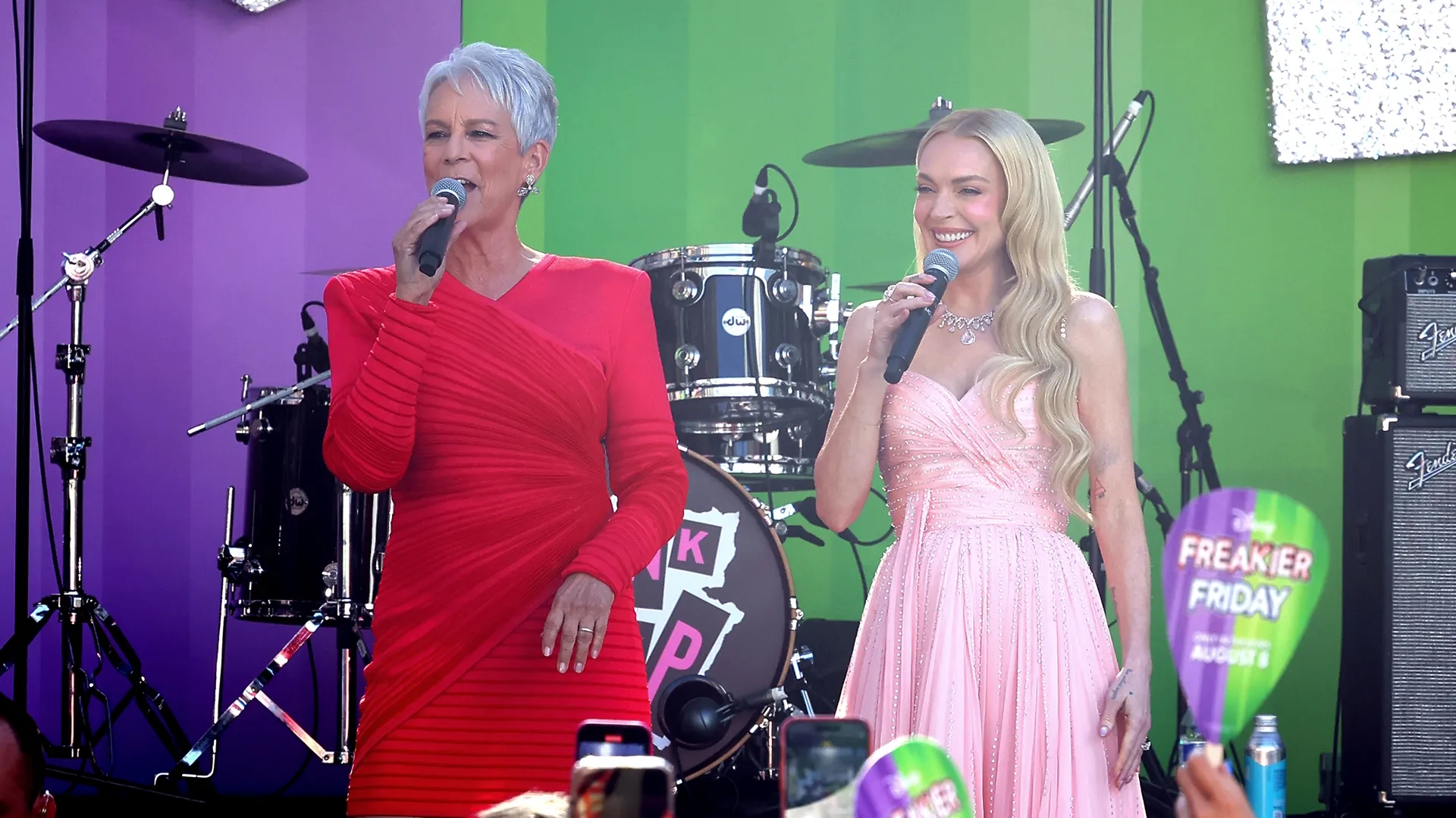 Freakier Friday cast at LA Premiere (Jamie Lee Curtis and Lindsay Lohan)