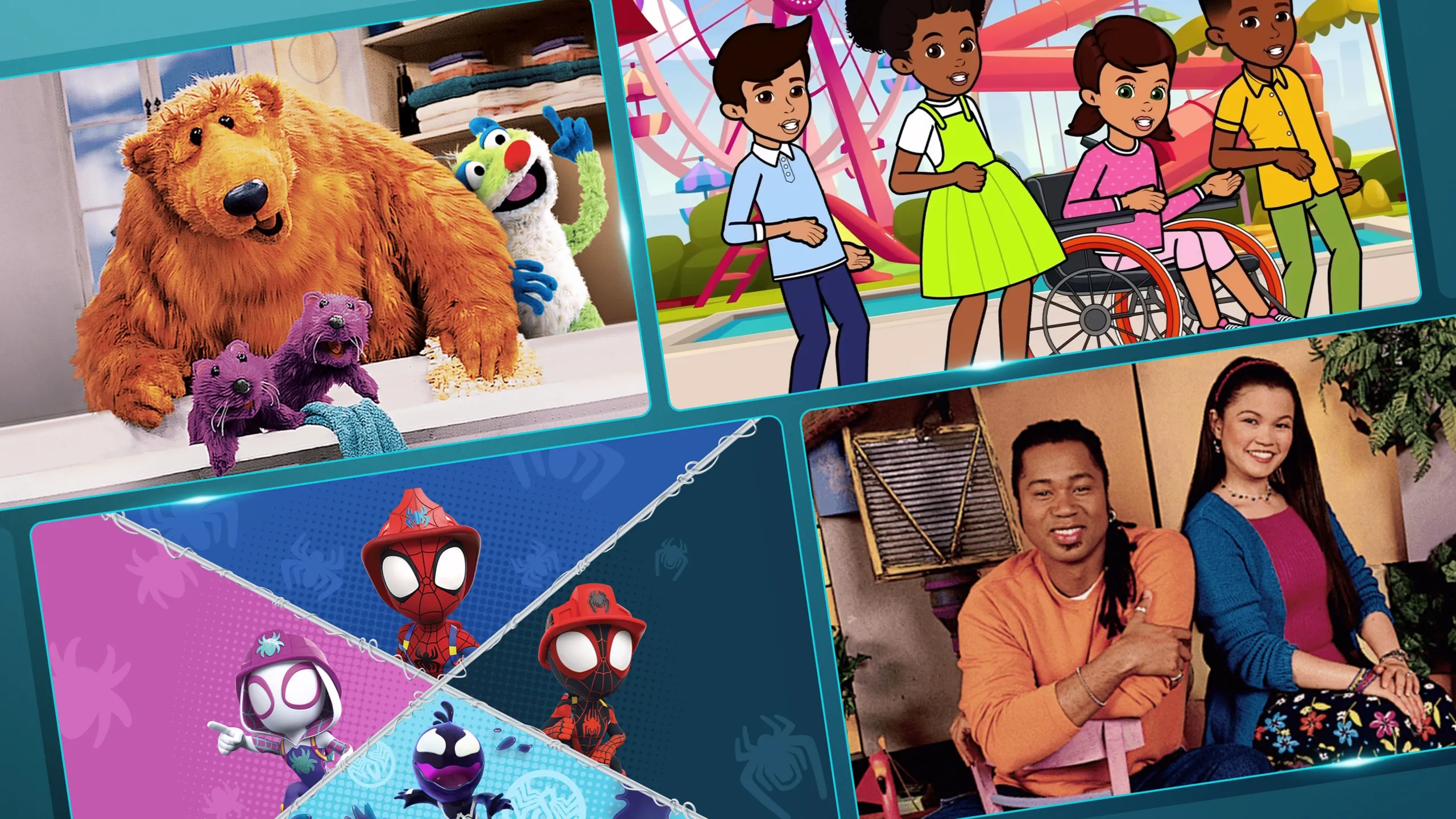 Collage of images from titles within the article