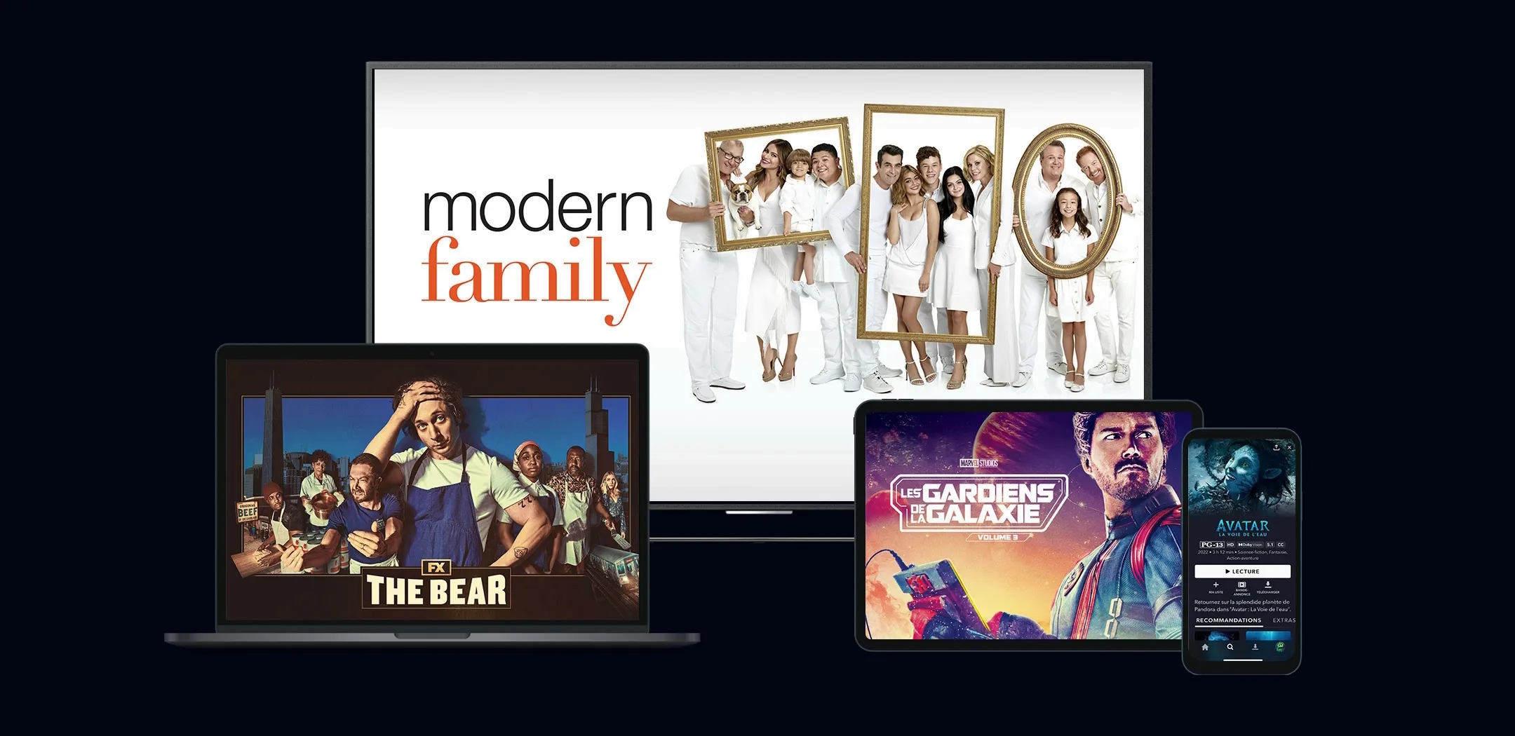 Séries Disney+ sur différents appareils