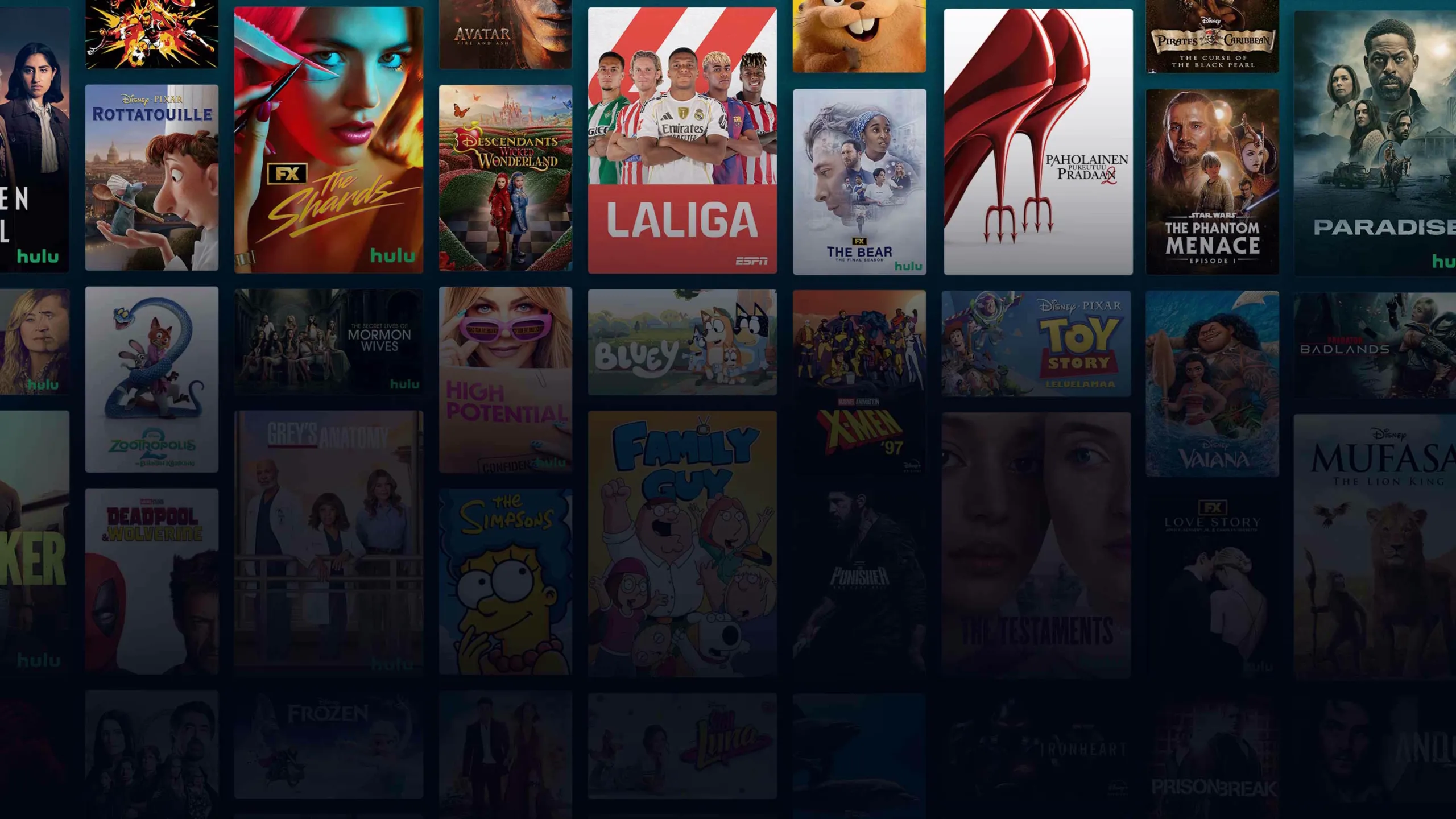 Background image of various Disney+ titles