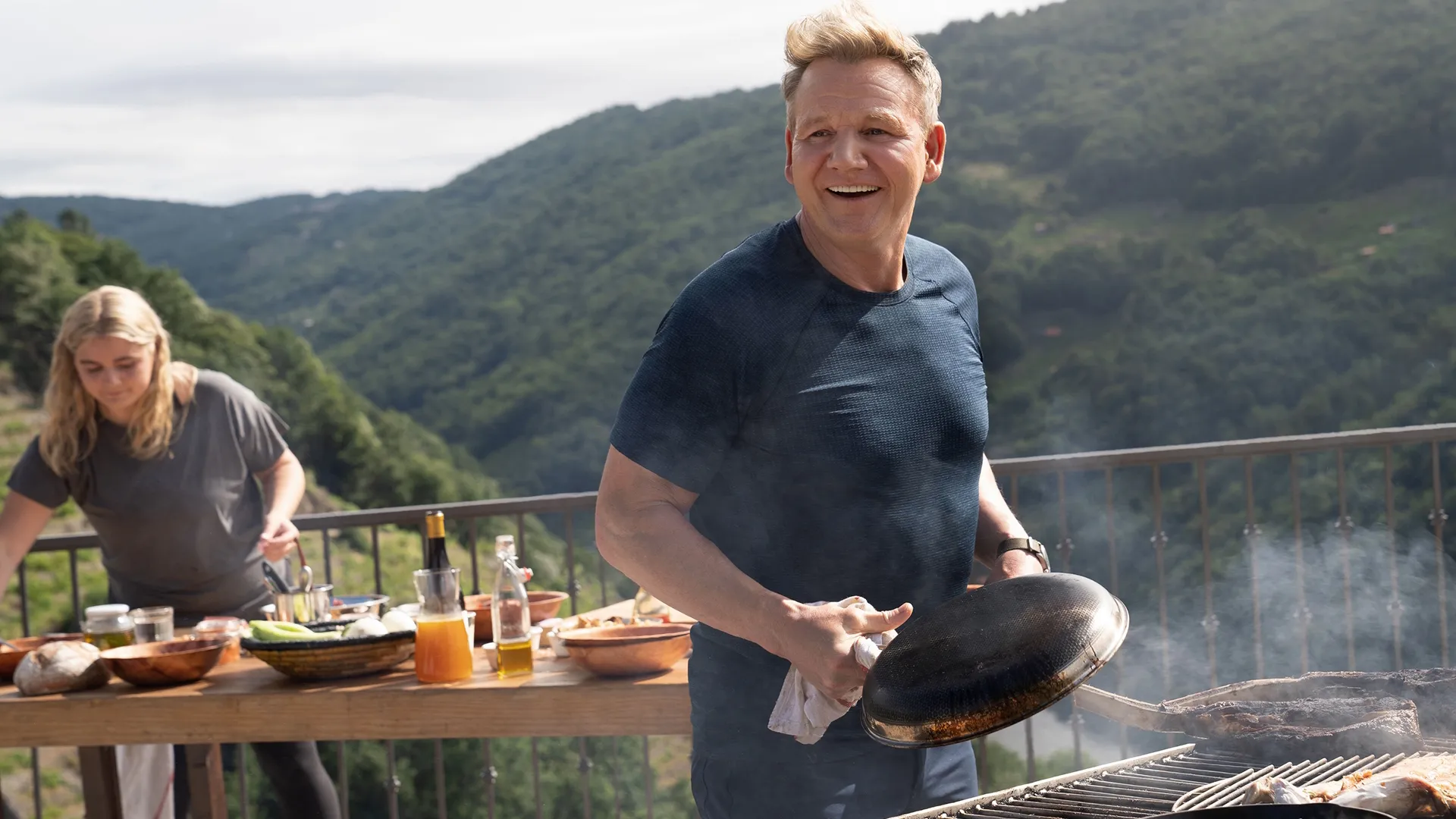 Gordon Ramsay holds an Eel in Gordon Ramsay: Uncharted