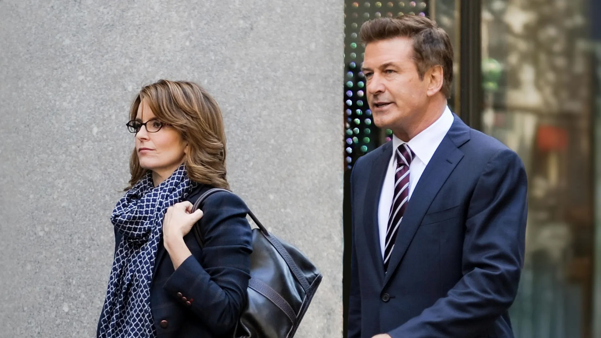 Tina Fey as Liz Lemon and Alec Baldwin as Jack Donaghy in 30 Rock