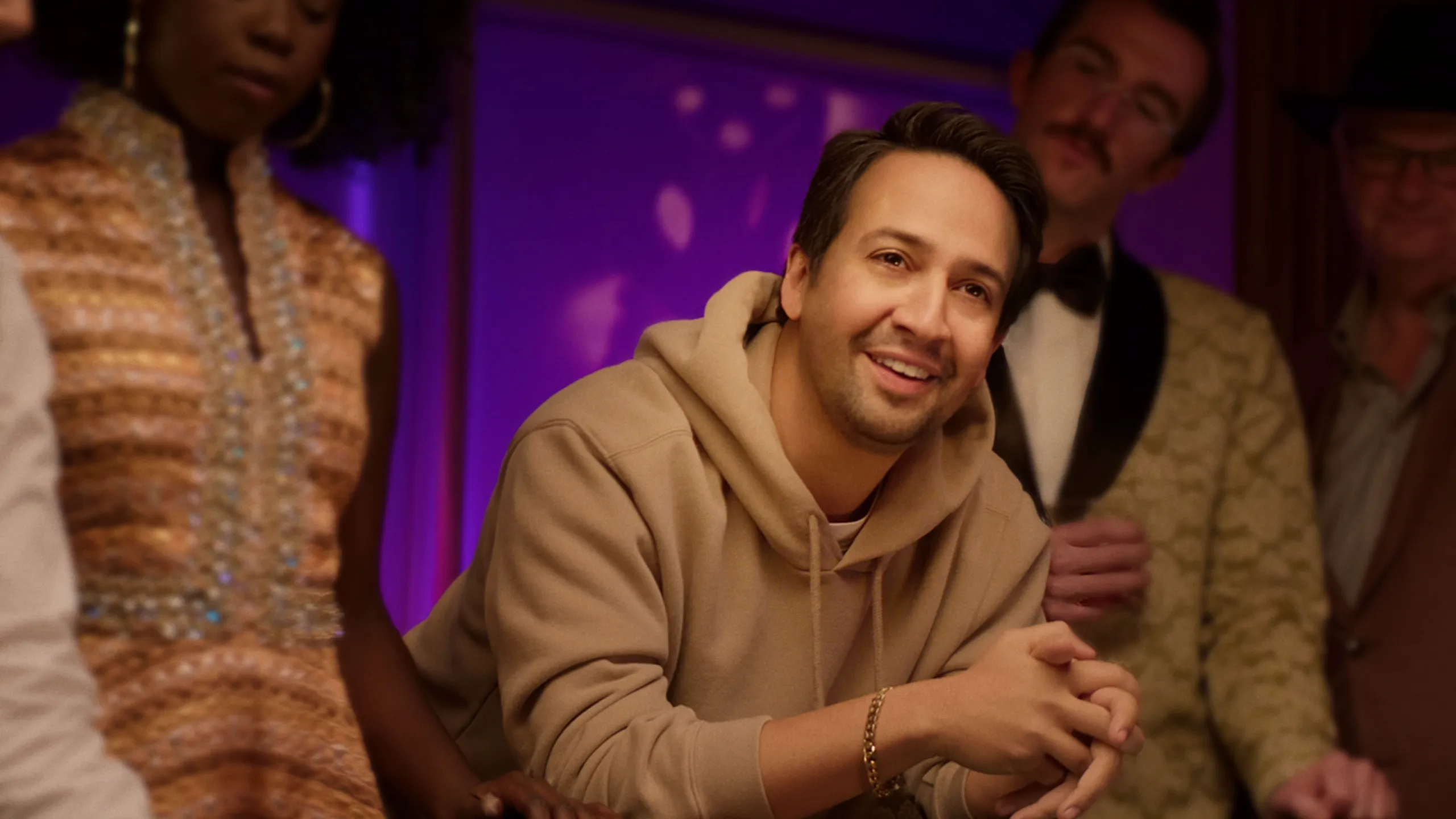 Lin-Manuel Miranda as Hermes in the Disney+ series Percy Jackson and the Olympians. 