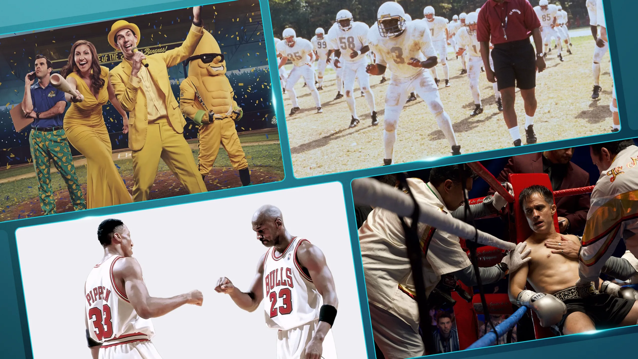 Imágenes de Survive and Advance, Bananaland y El último baile, que aparecen en el artículo