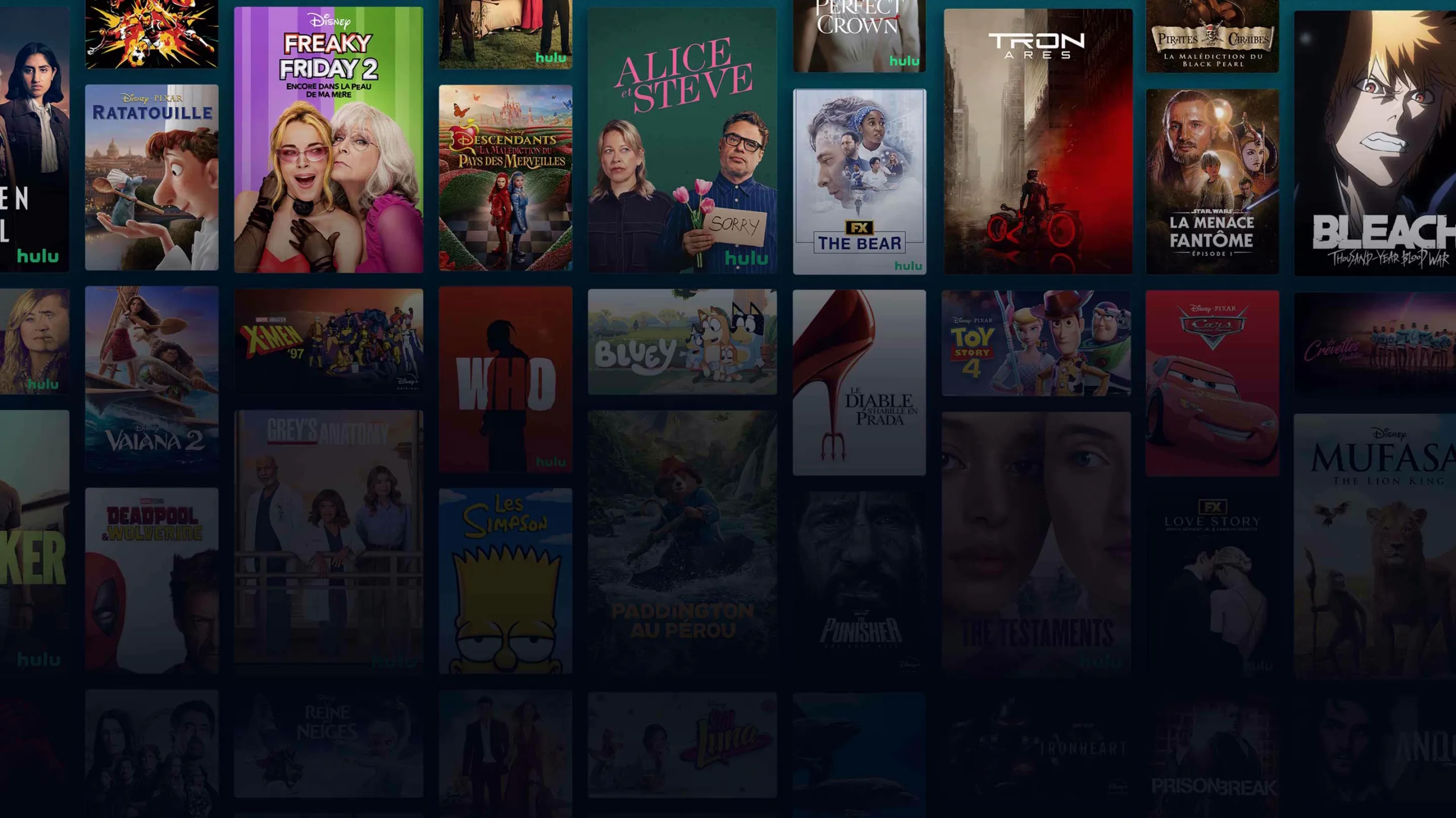 Background image of various Disney+ titles