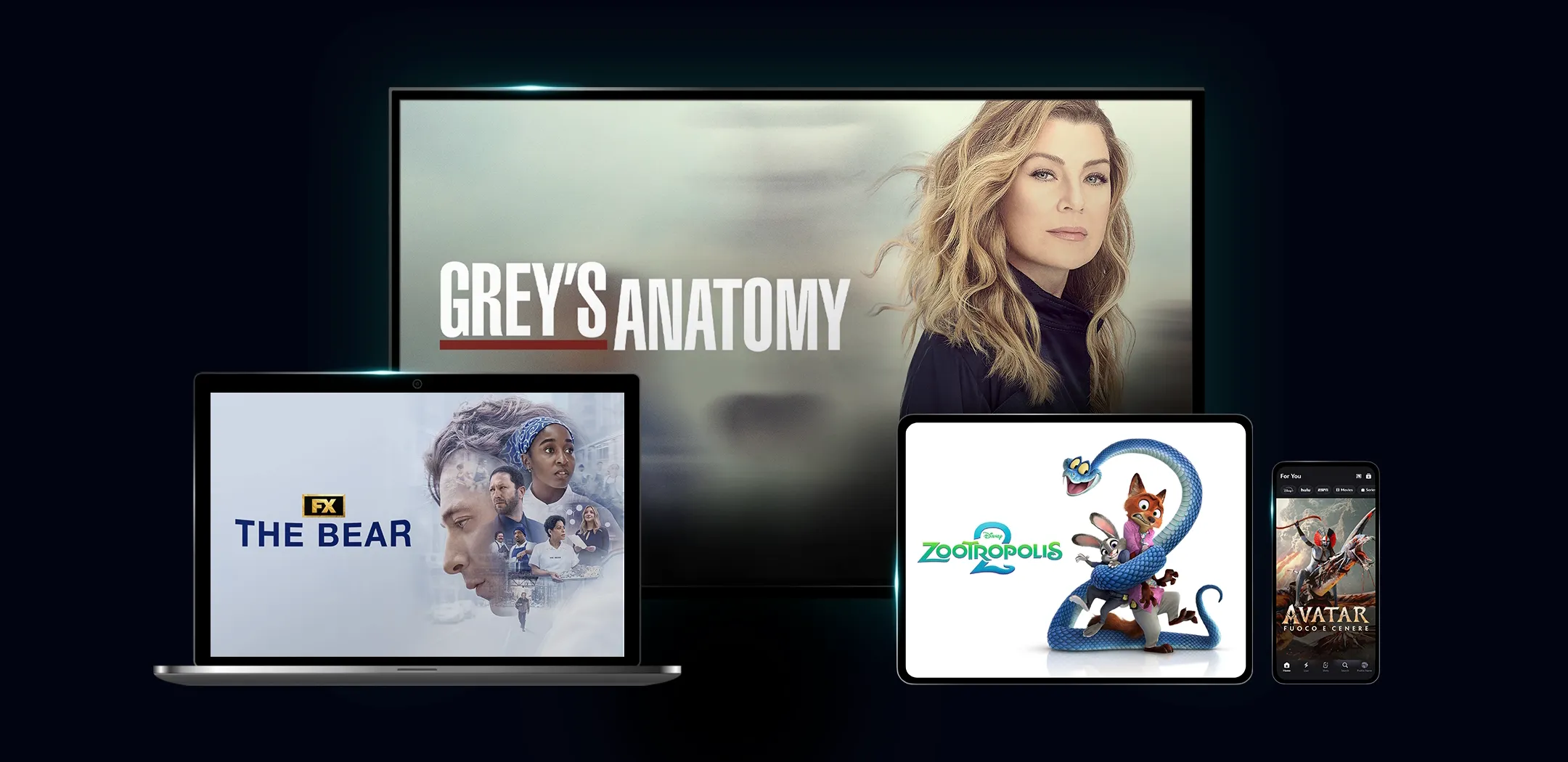 Show Disney+ visualizzati su diversi dispositivi